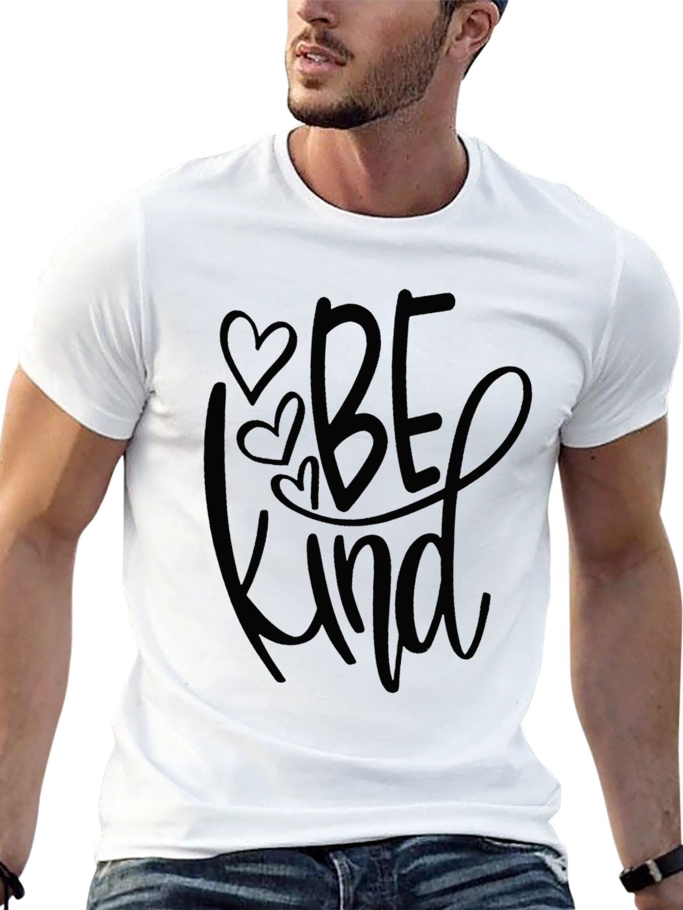 Black Be Kind Graphic Tee - Trendy Casual Shirt view 13