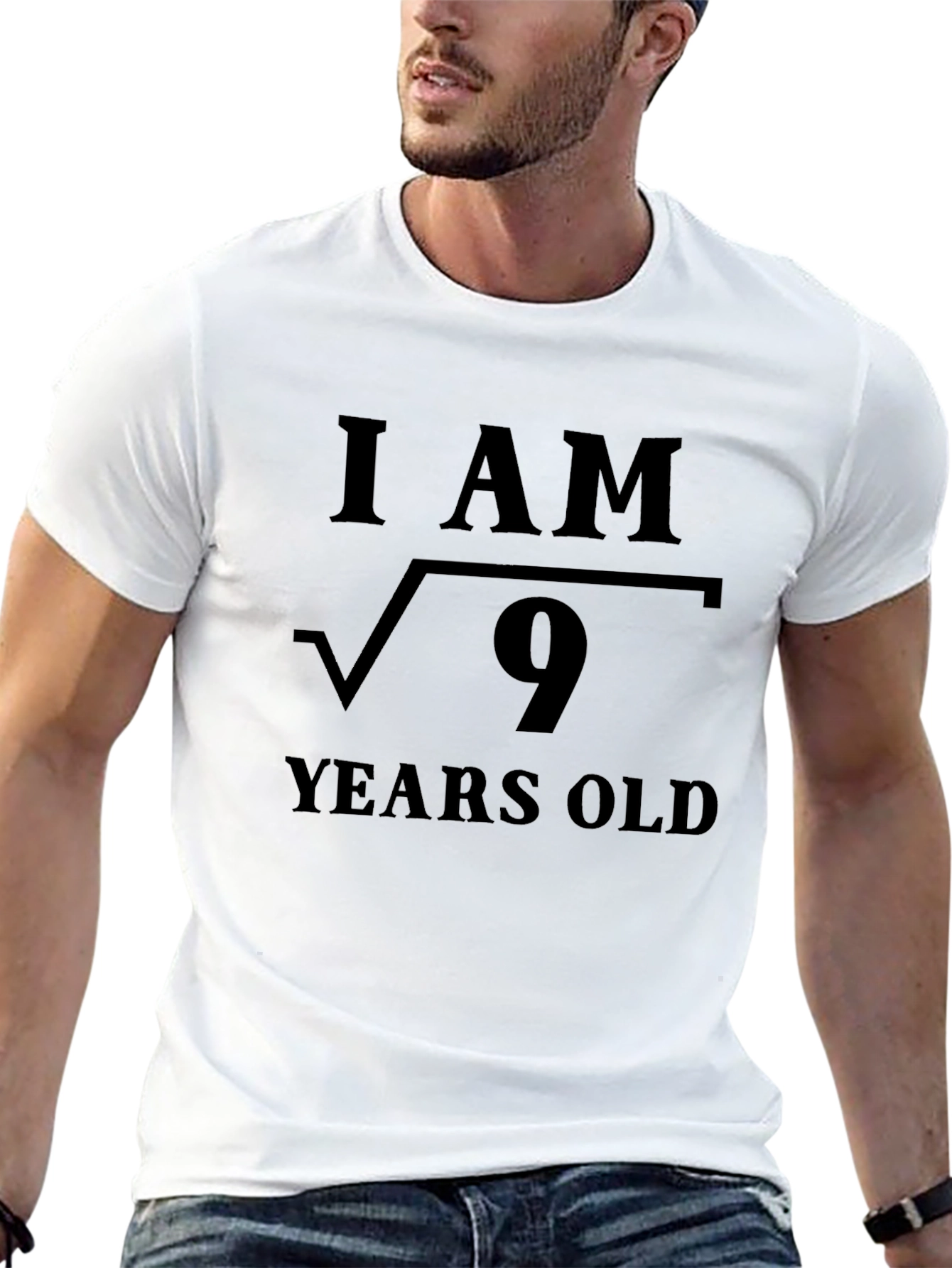 Black I am Square Root of 9 Years Old T-Shirt view 13