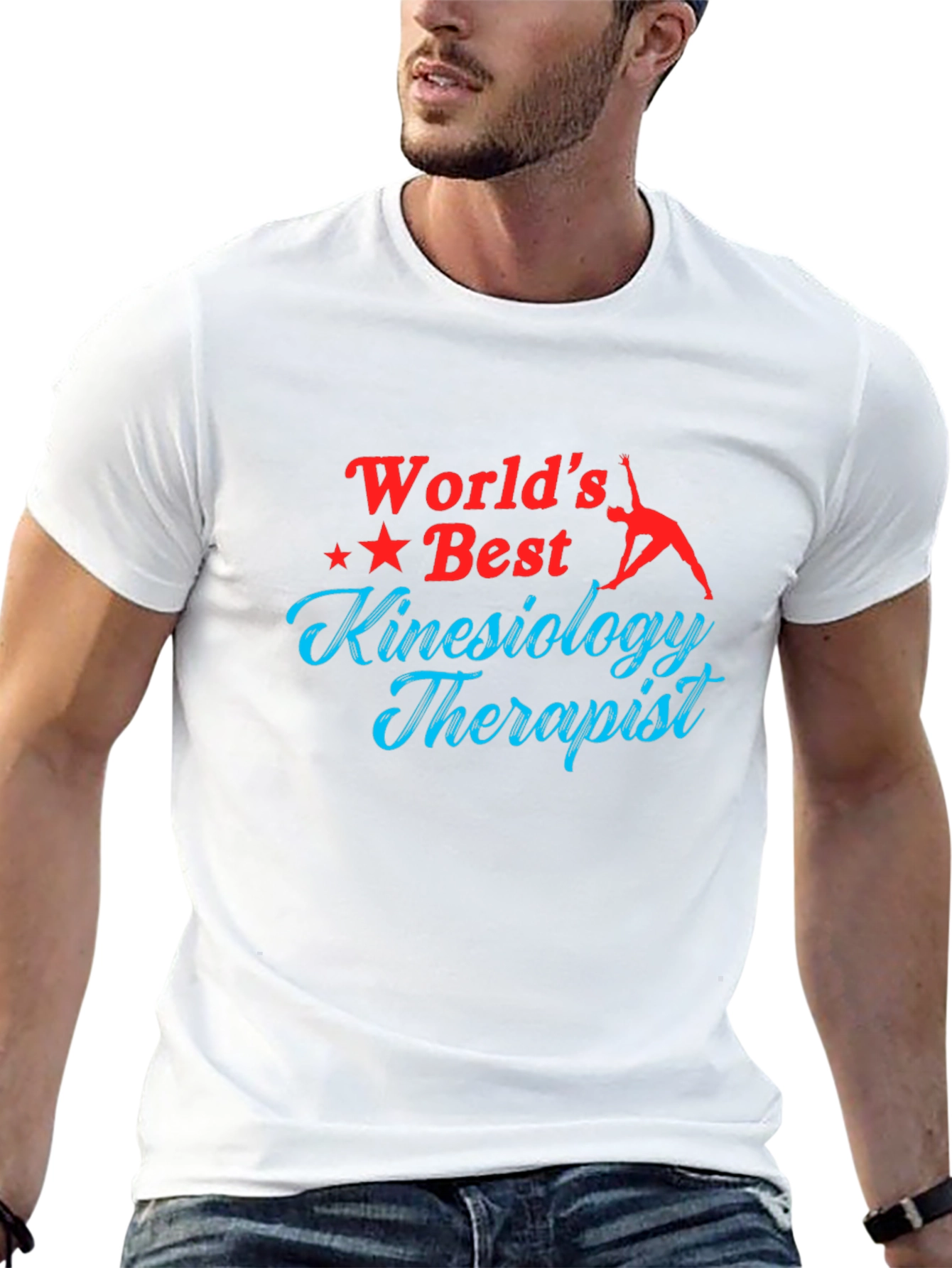 World's Best Kinesiology Therapist Black T-Shirt - 13