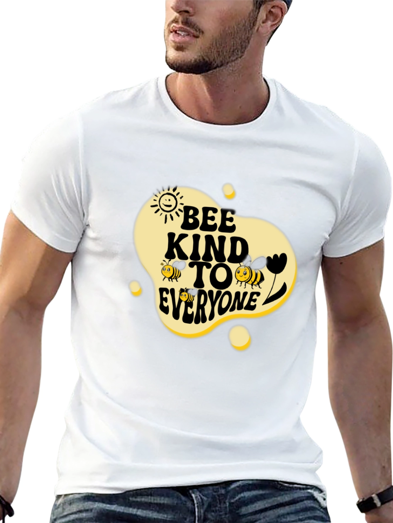 Black Bee Kind To Everyone Black Graphic Tee view 13