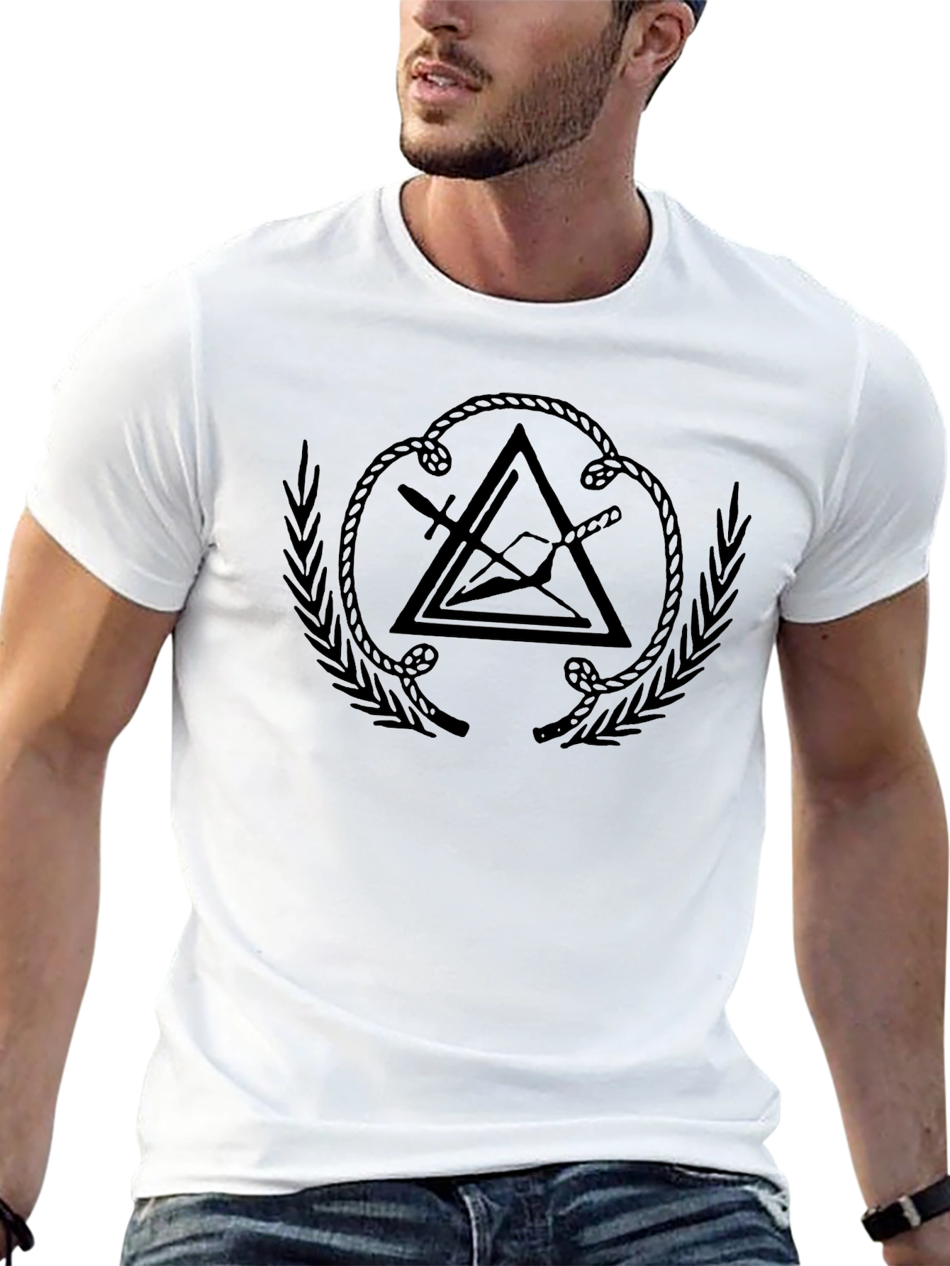 Black Emblem Graphic Black T-Shirt view 13