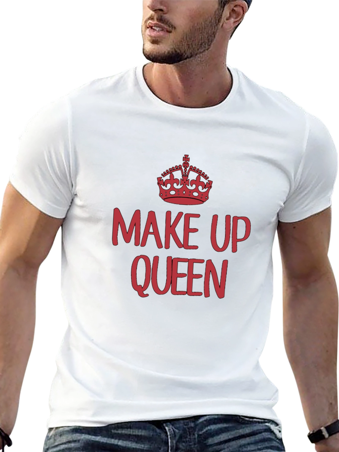 Black Make Up Queen Tee - Black Cotton T-Shirt view 13