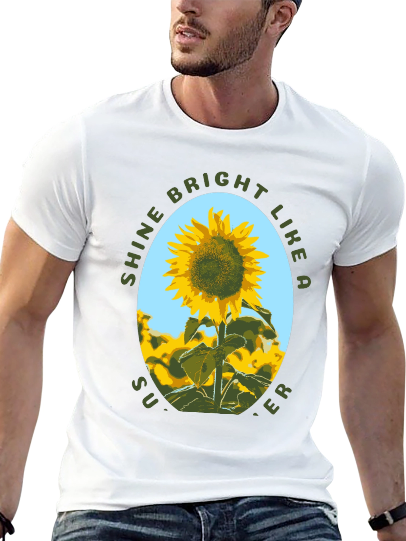 Black Sunflower Shine Bright Graphic T-Shirt view 13