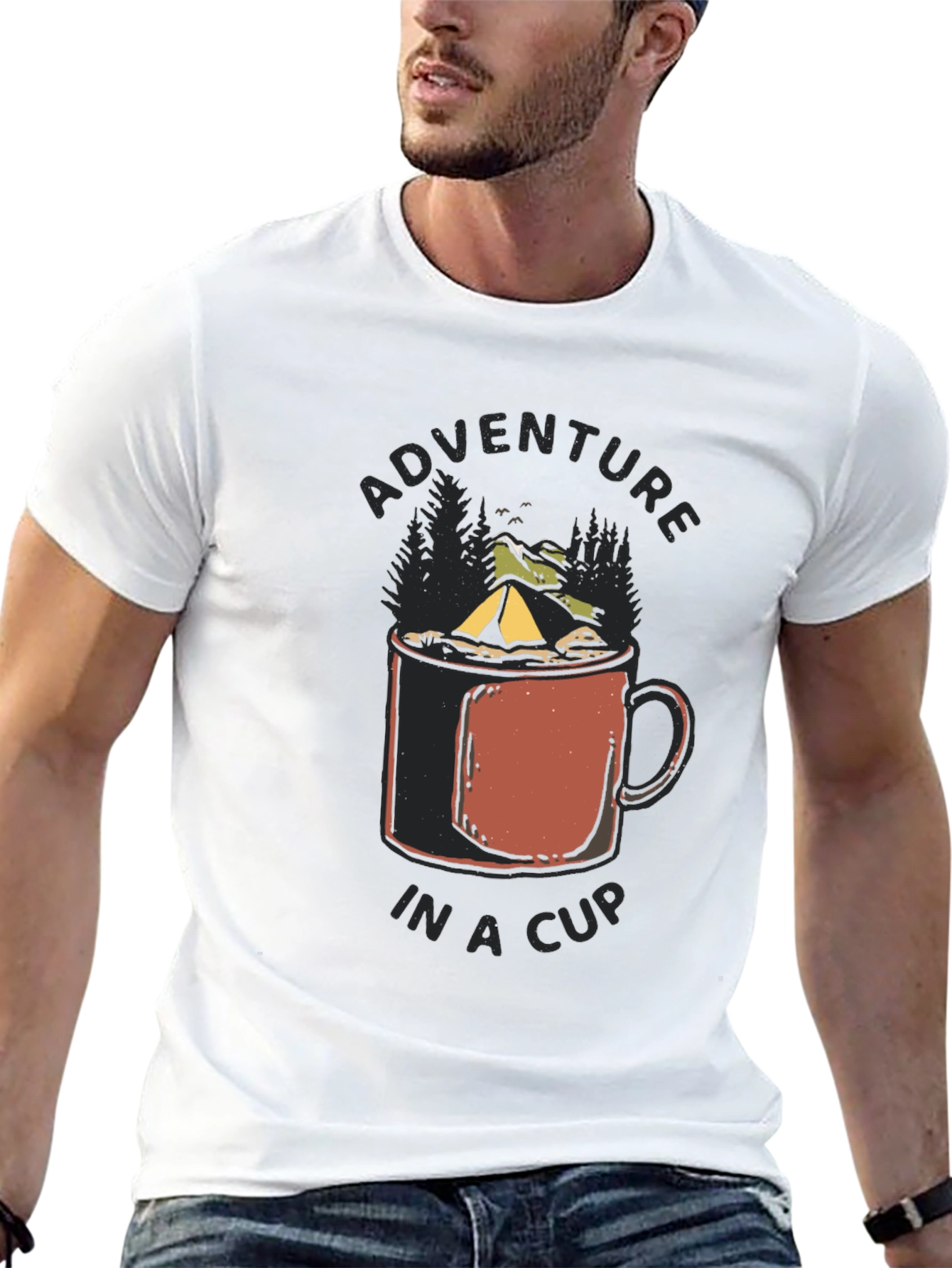 Black Adventure in a Cup Black Tee view 13