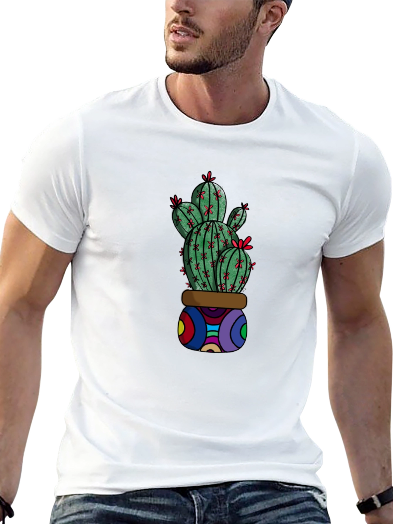 Black Cactus Graphic T-Shirt - Unique & Stylish view 13