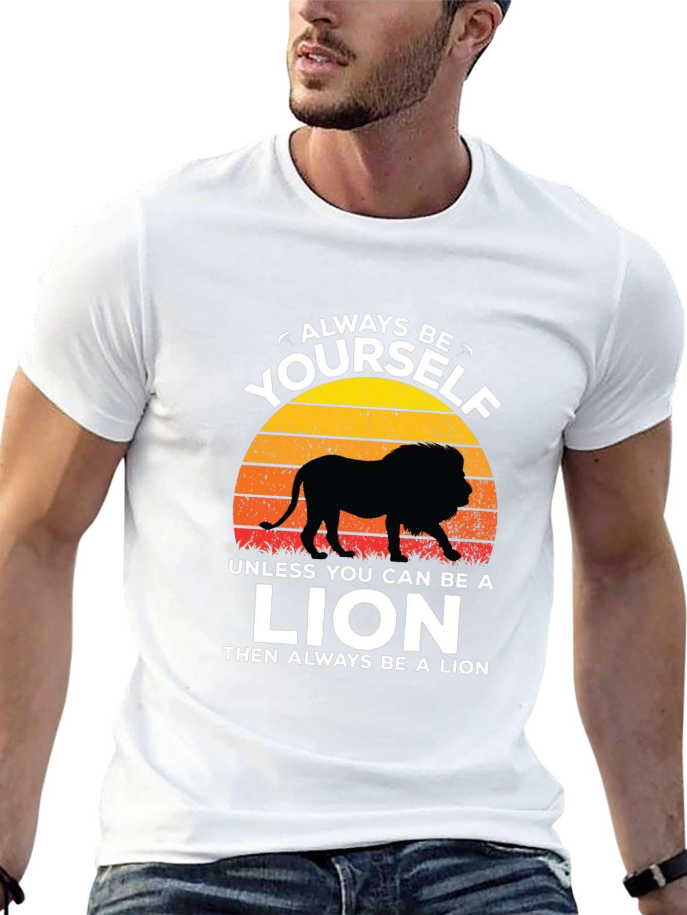 Black Always Be Yourself Unless Lion T-Shirt view 13