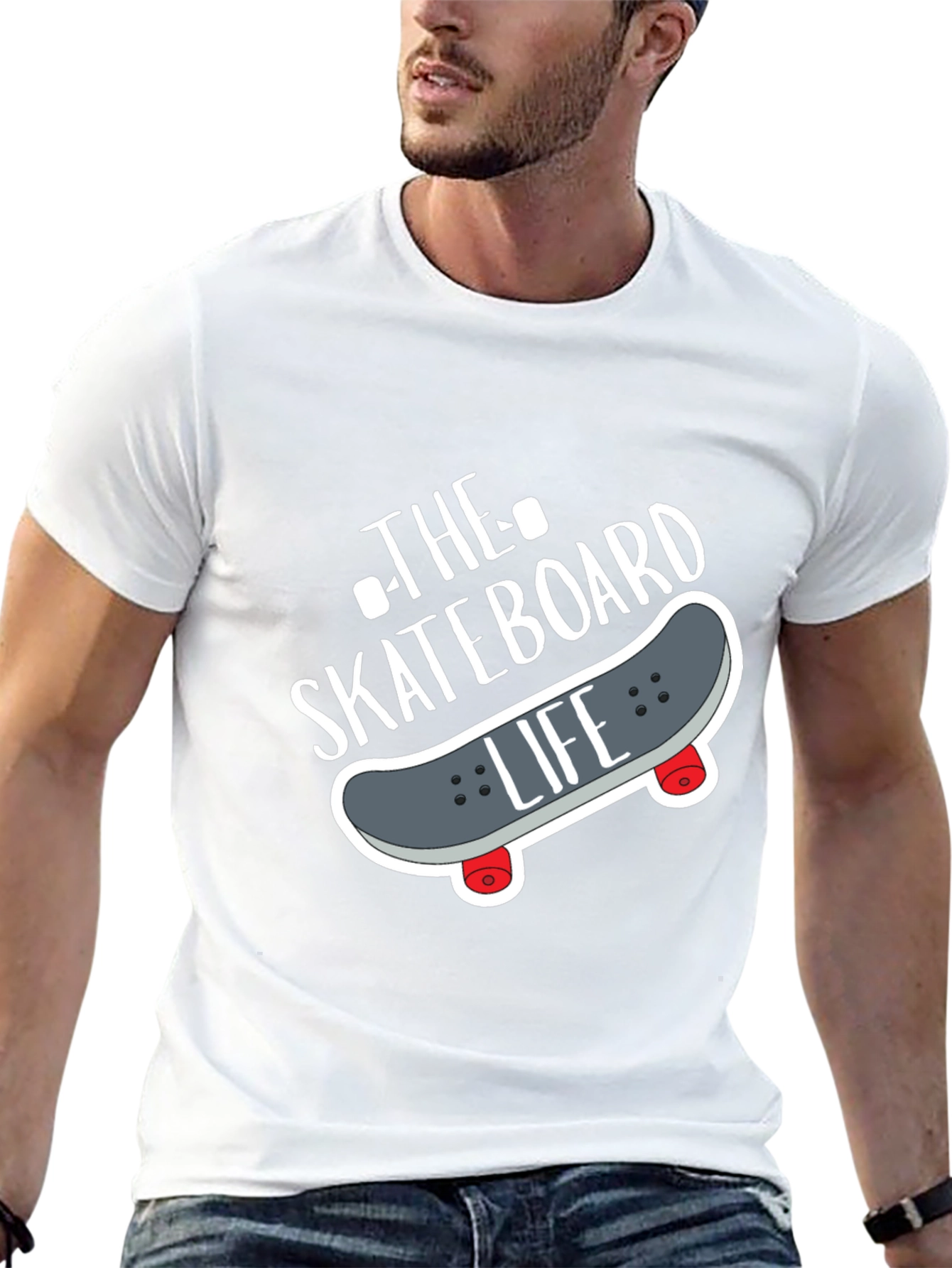 Black Skateboard Life Graphic Tee - Black view 13