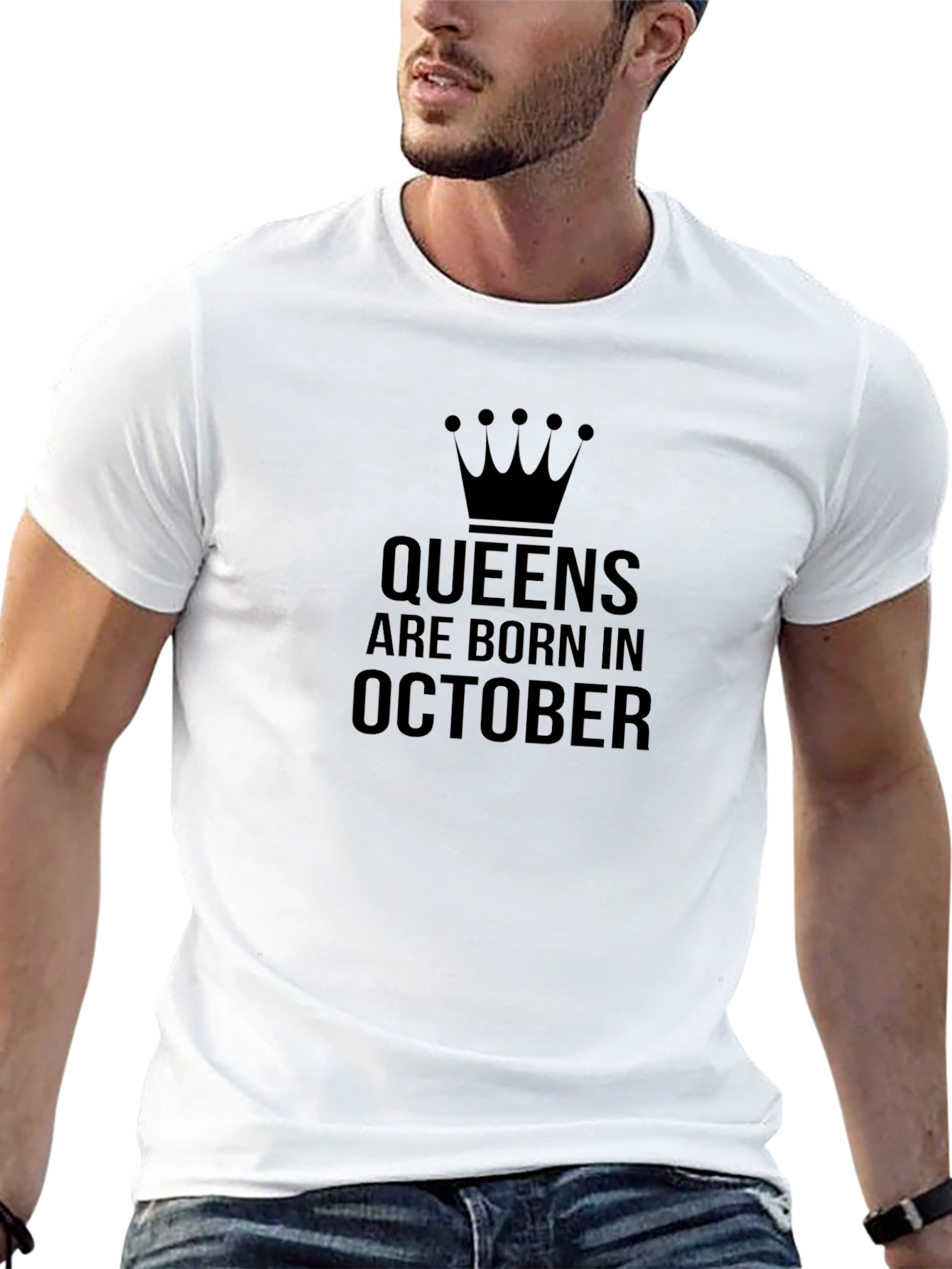 Black Queens Are Born In October - Black T-Shirt view 13