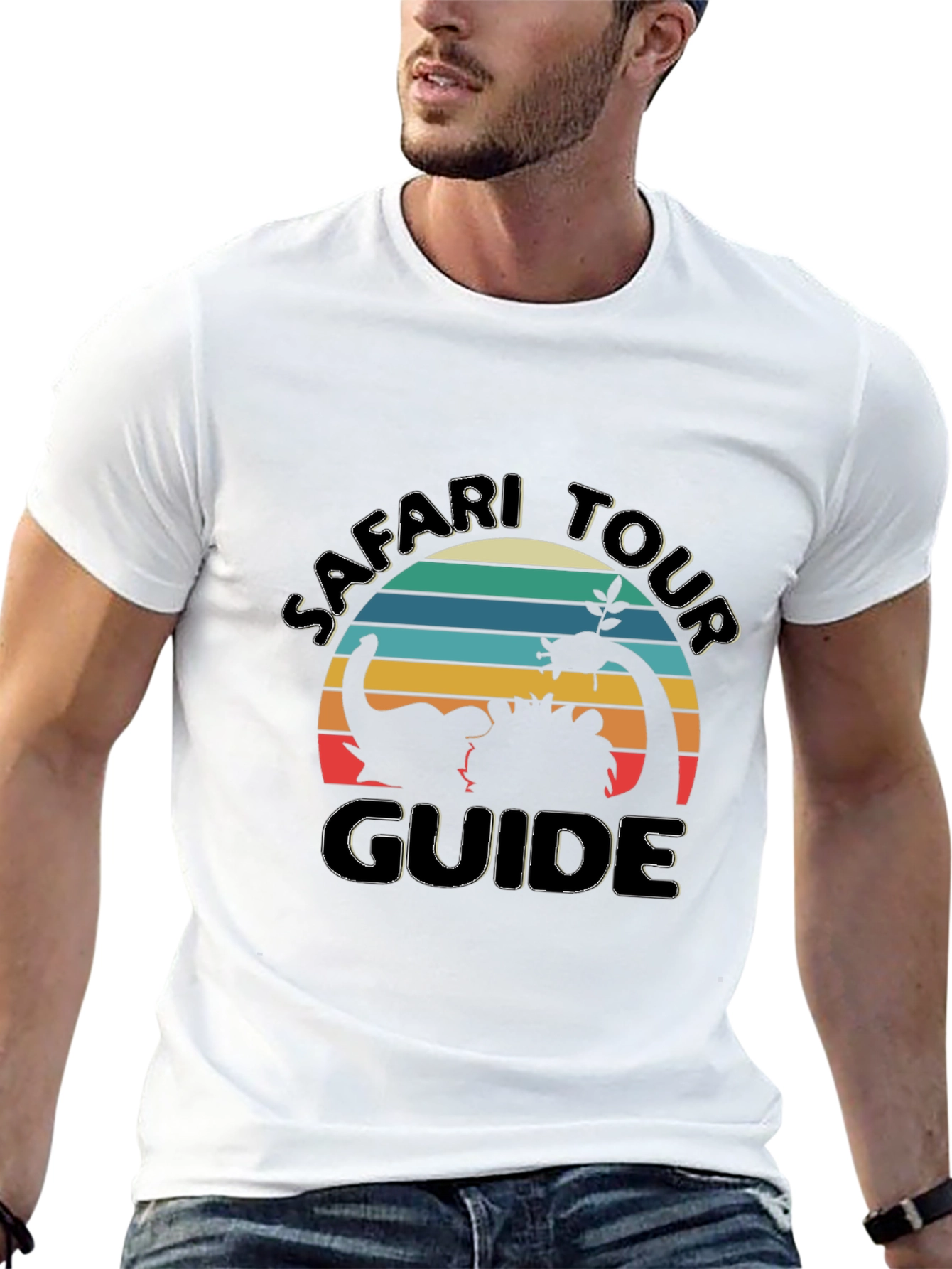 Black Safari Tour Guide Graphic Tee - Black Cotton view 13