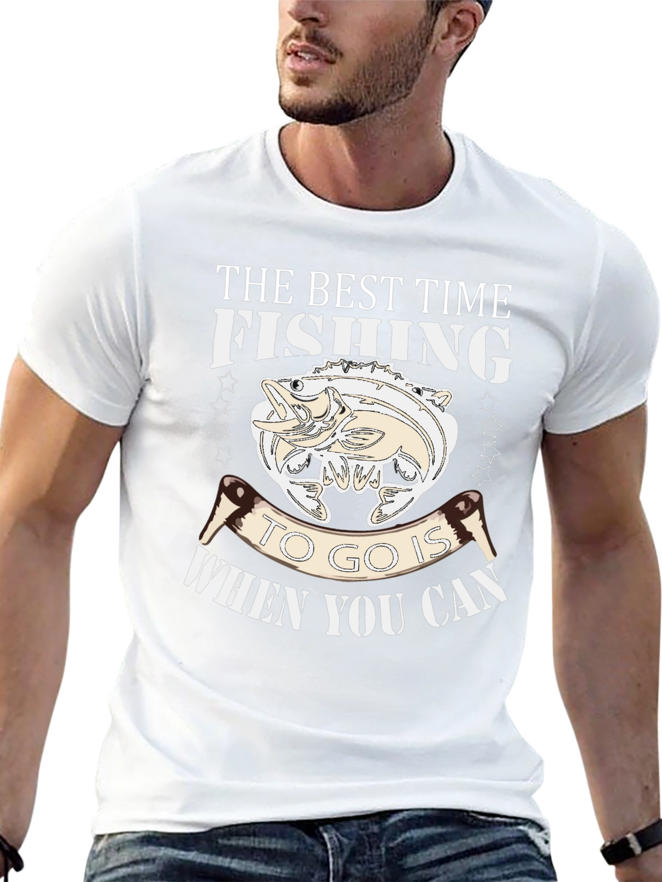 Black Fishing Time T-Shirt: Best Time to Go is When You Can view 13
