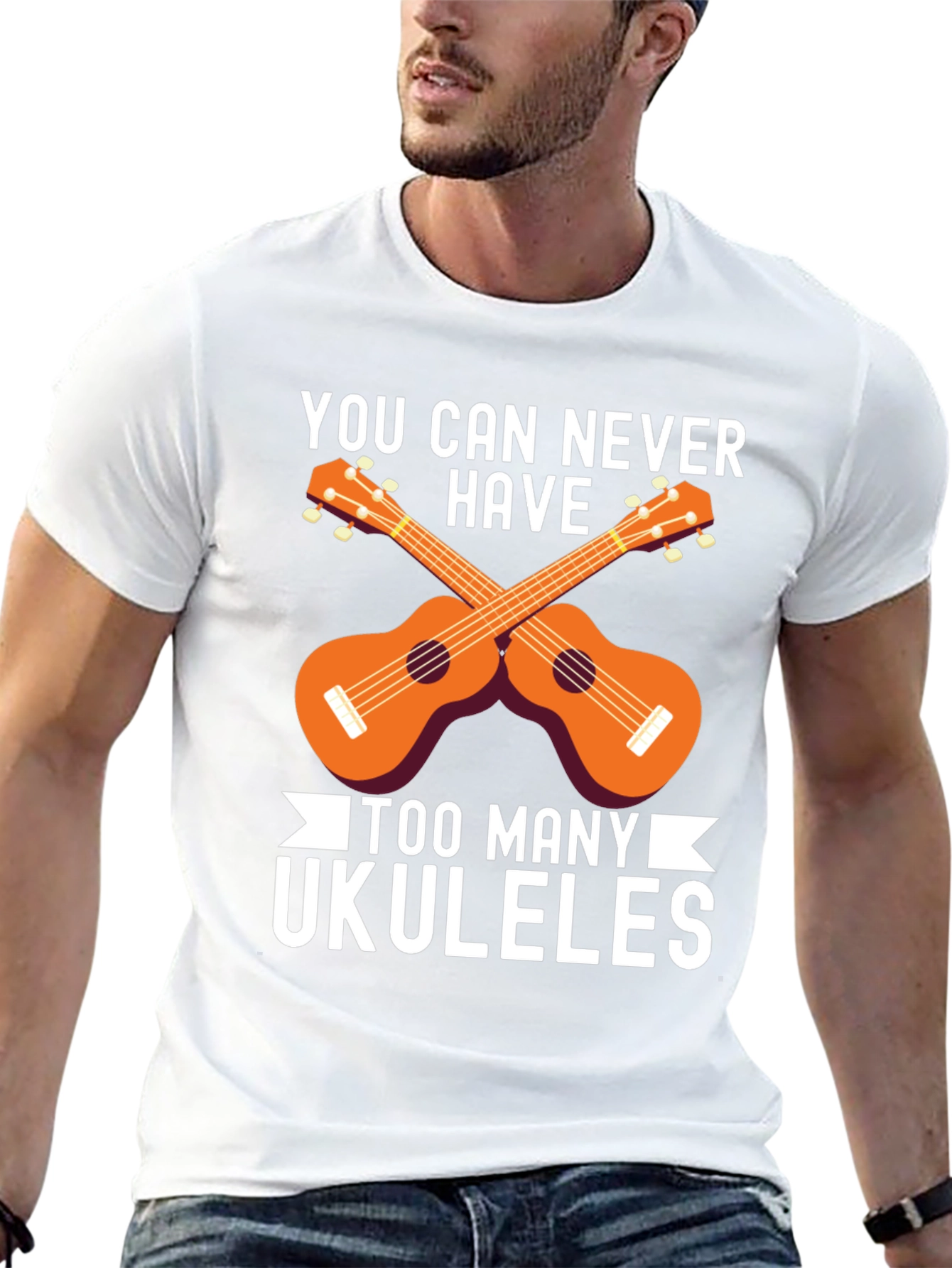 Black Ukulele Lover T-Shirt - Too Many Ukuleles view 13