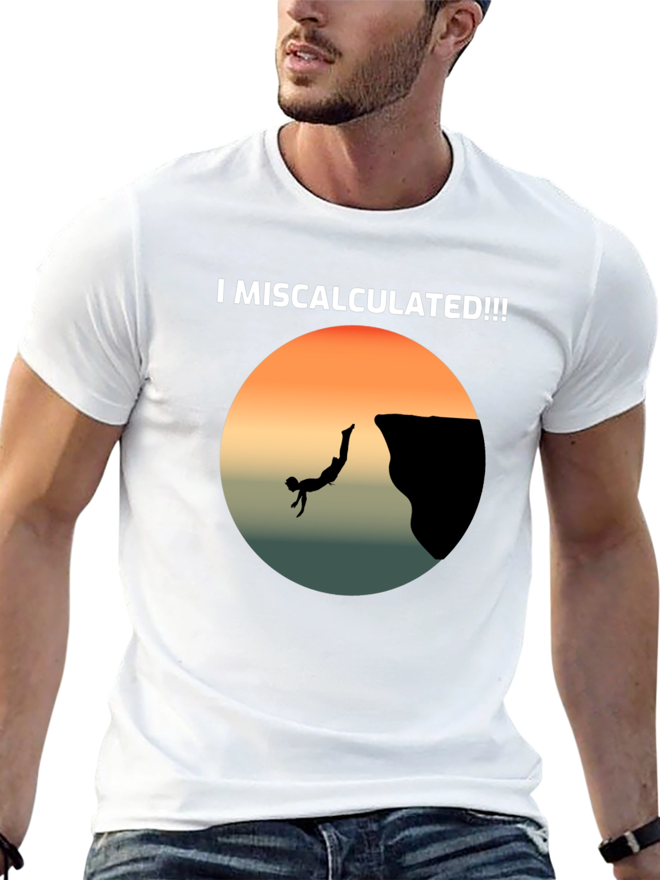 Black I Miscalculated Funny Graphic Tee view 13