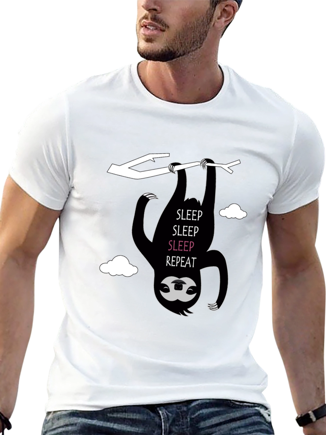 Black Sleepy Sloth T-Shirt - Hang In There! view 13