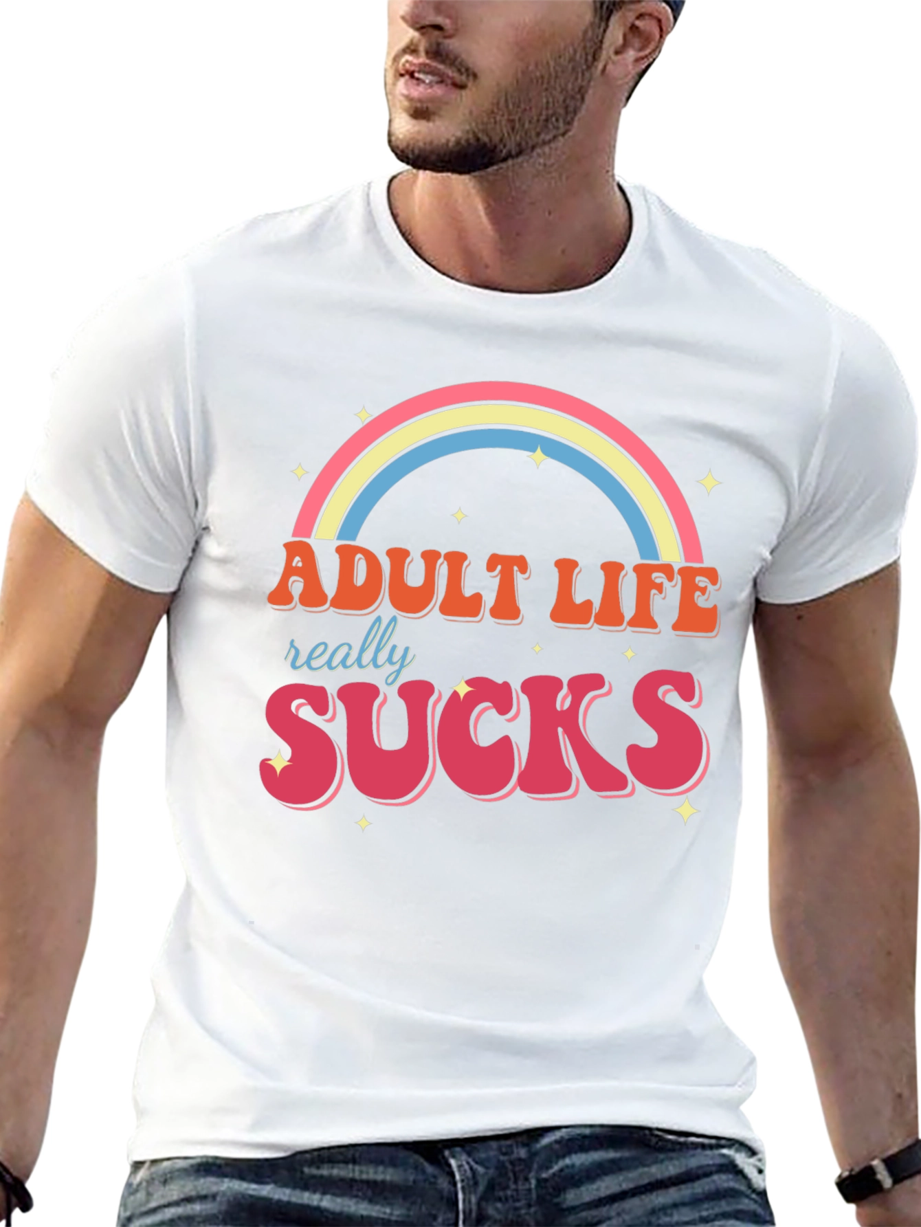 Black Adult Life Sucks Graphic T-Shirt view 13