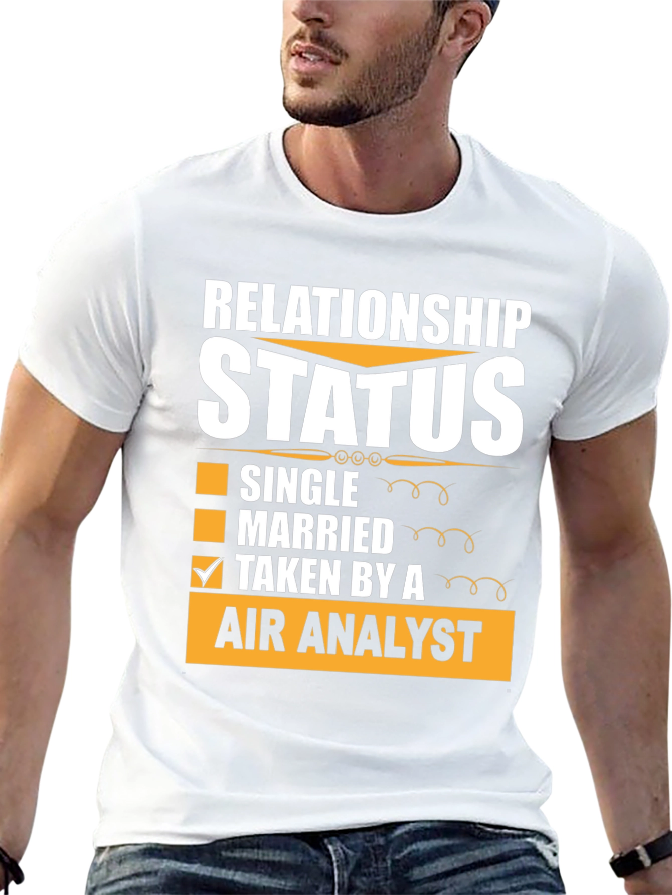 Black Relationship Status Taken By Air Analyst T-Shirt view 13