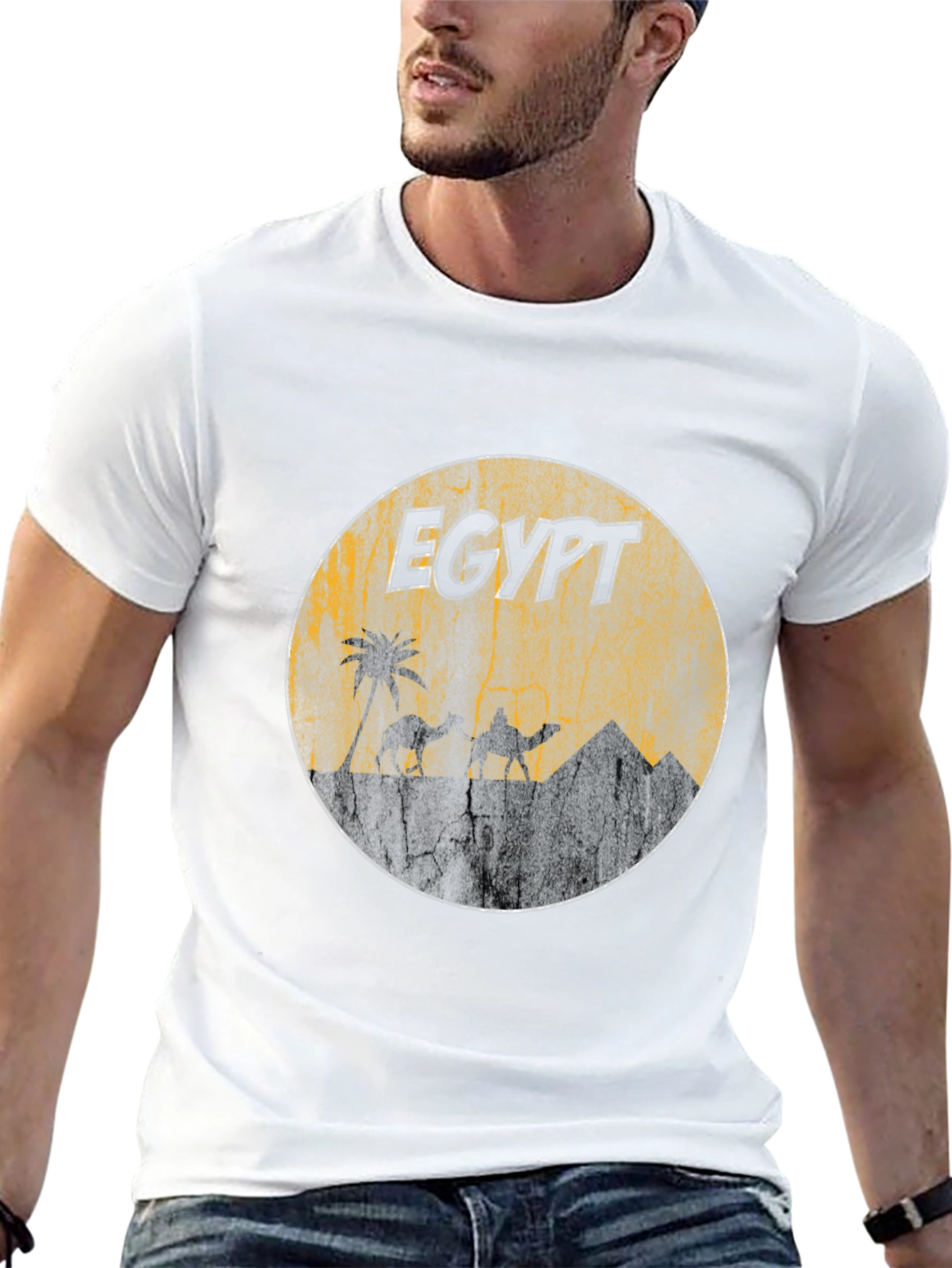 Black Egypt Vintage Graphic T-Shirt view 13