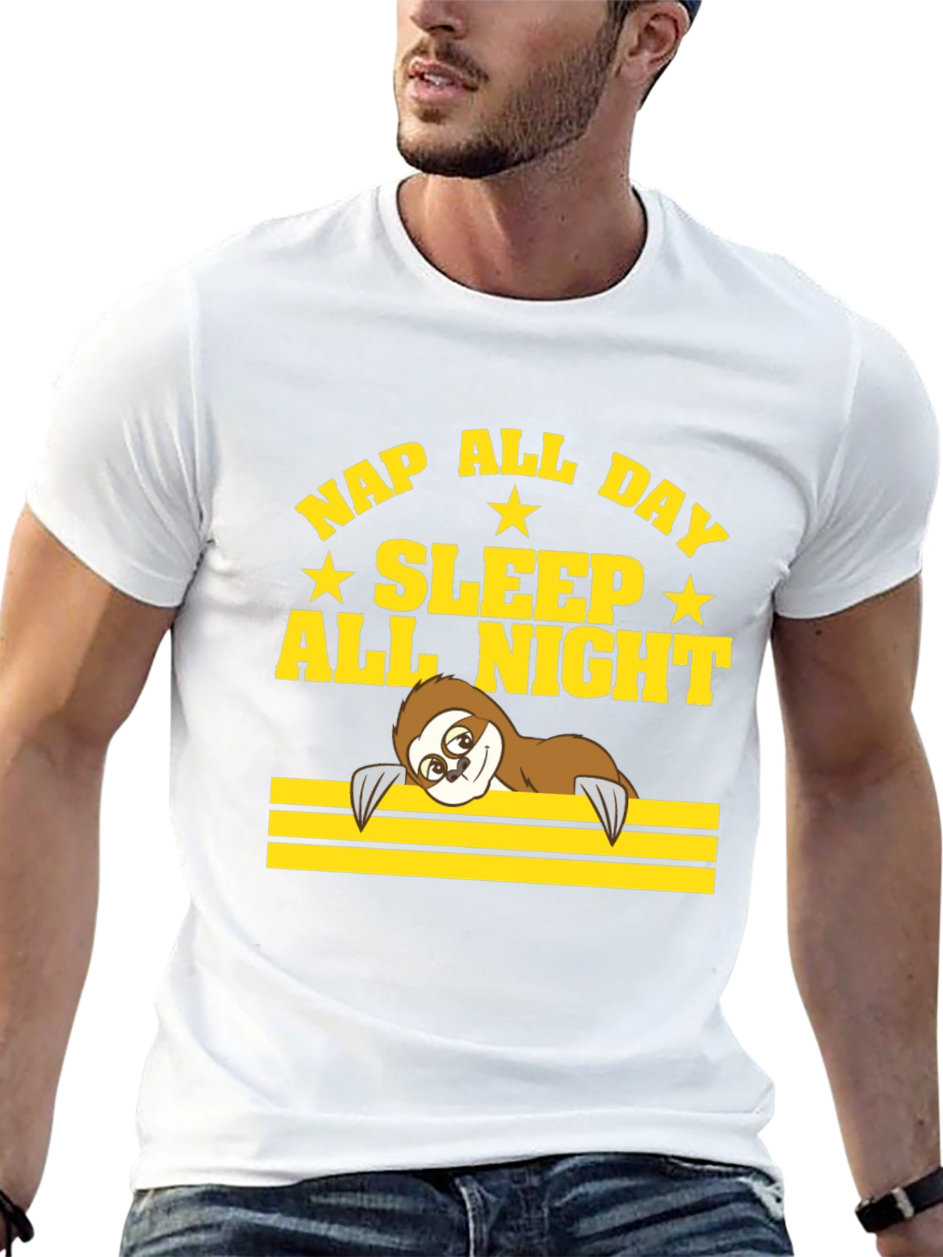 Black Nap All Day Sloth T-Shirt view 13