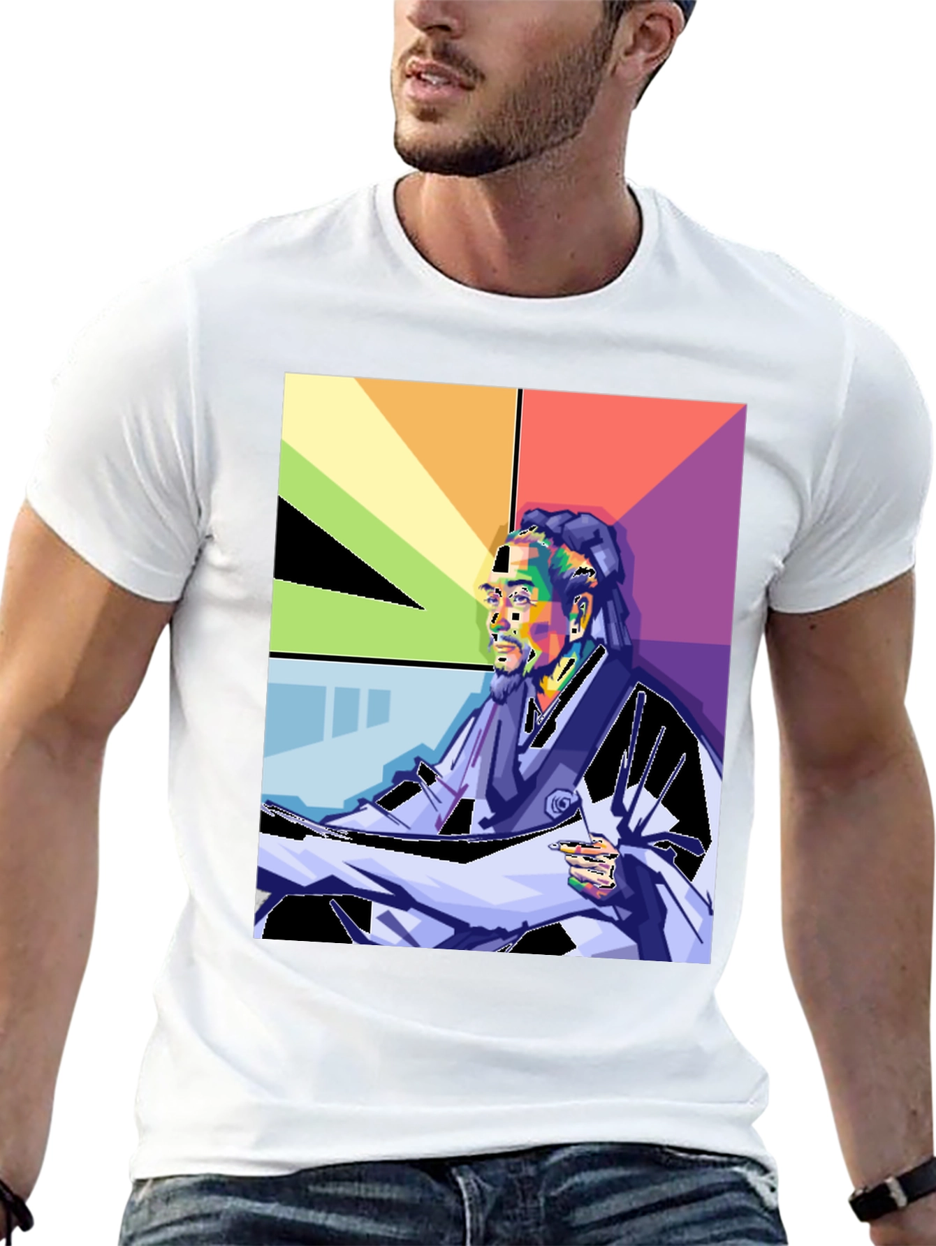 Black Snoop Dogg Pop Art Graphic Print T-Shirt view 13