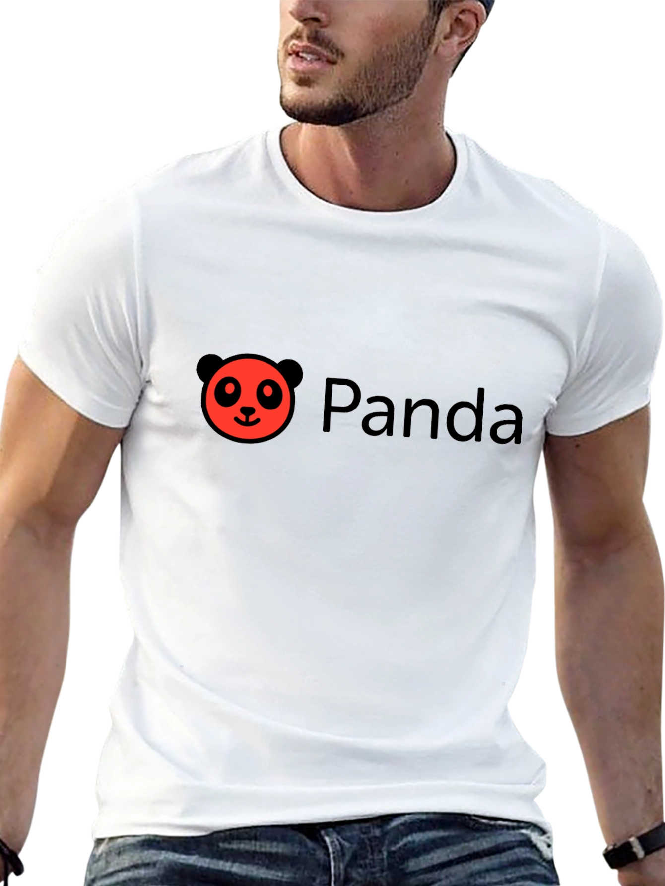 Black Panda Logo Graphic T-Shirt - Casual Black Tee view 13