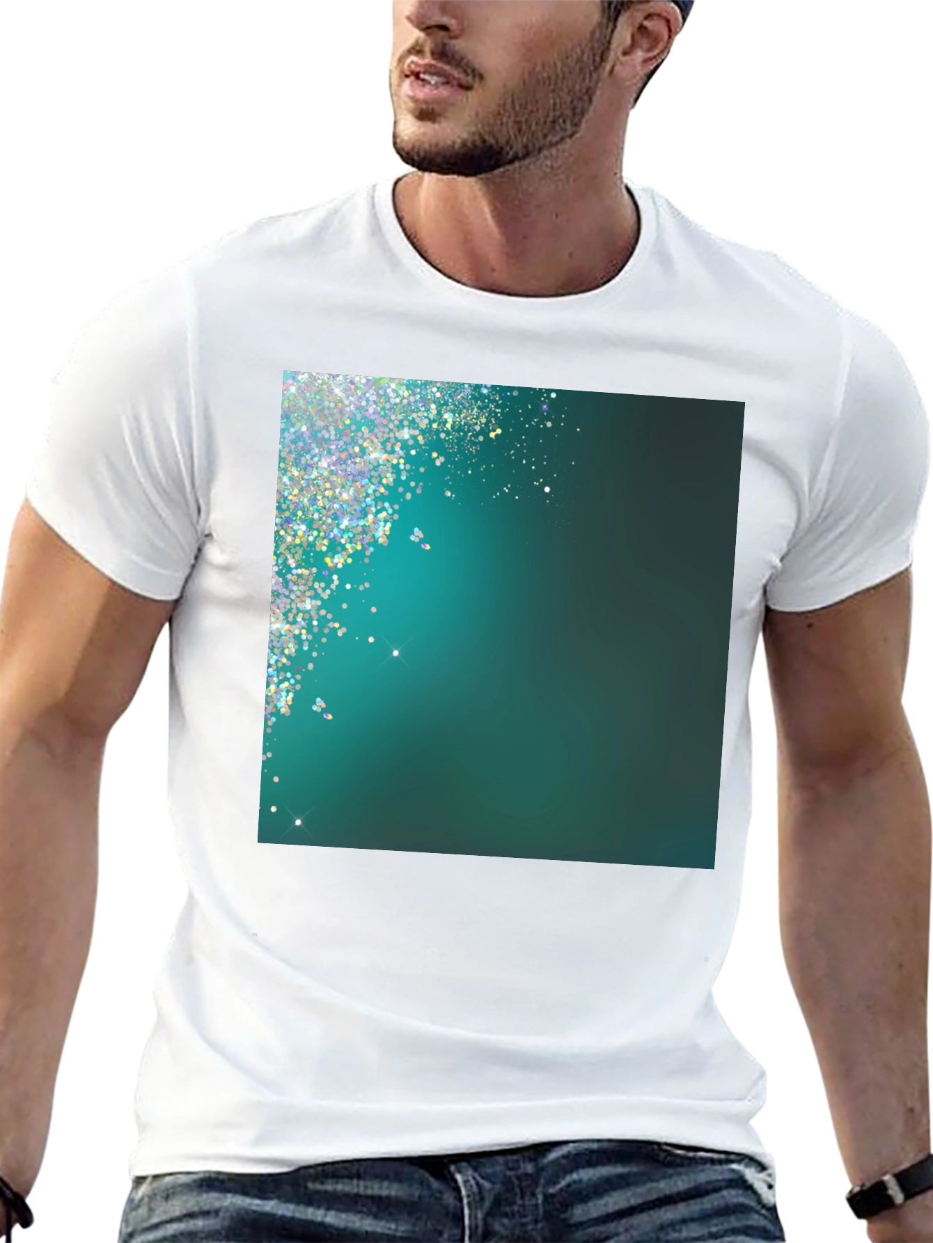 Black Sparkling Gradient Tee view 13