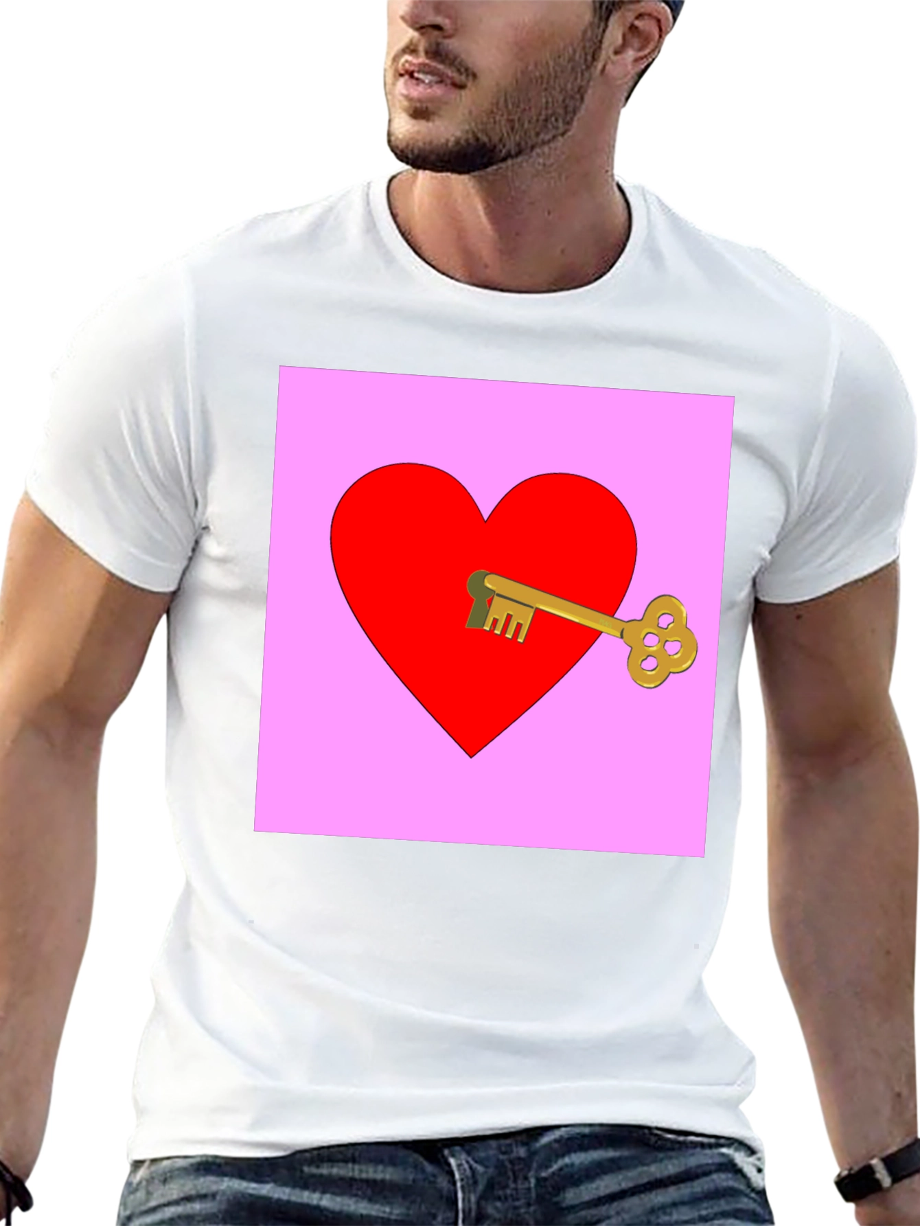 Black Key to My Heart Graphic Tee - Black view 13