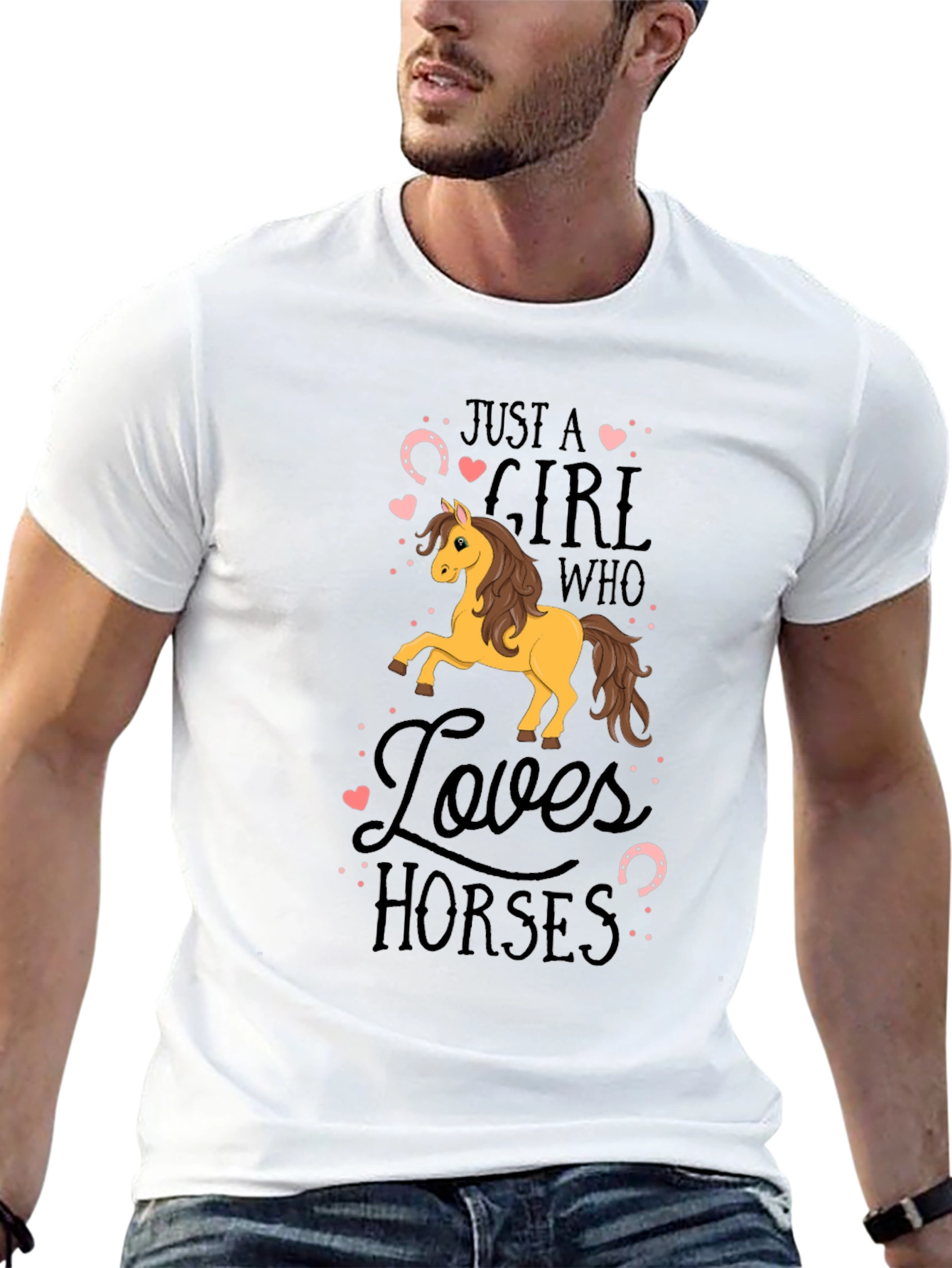 Black Girl Who Loves Horses Black T-Shirt view 13