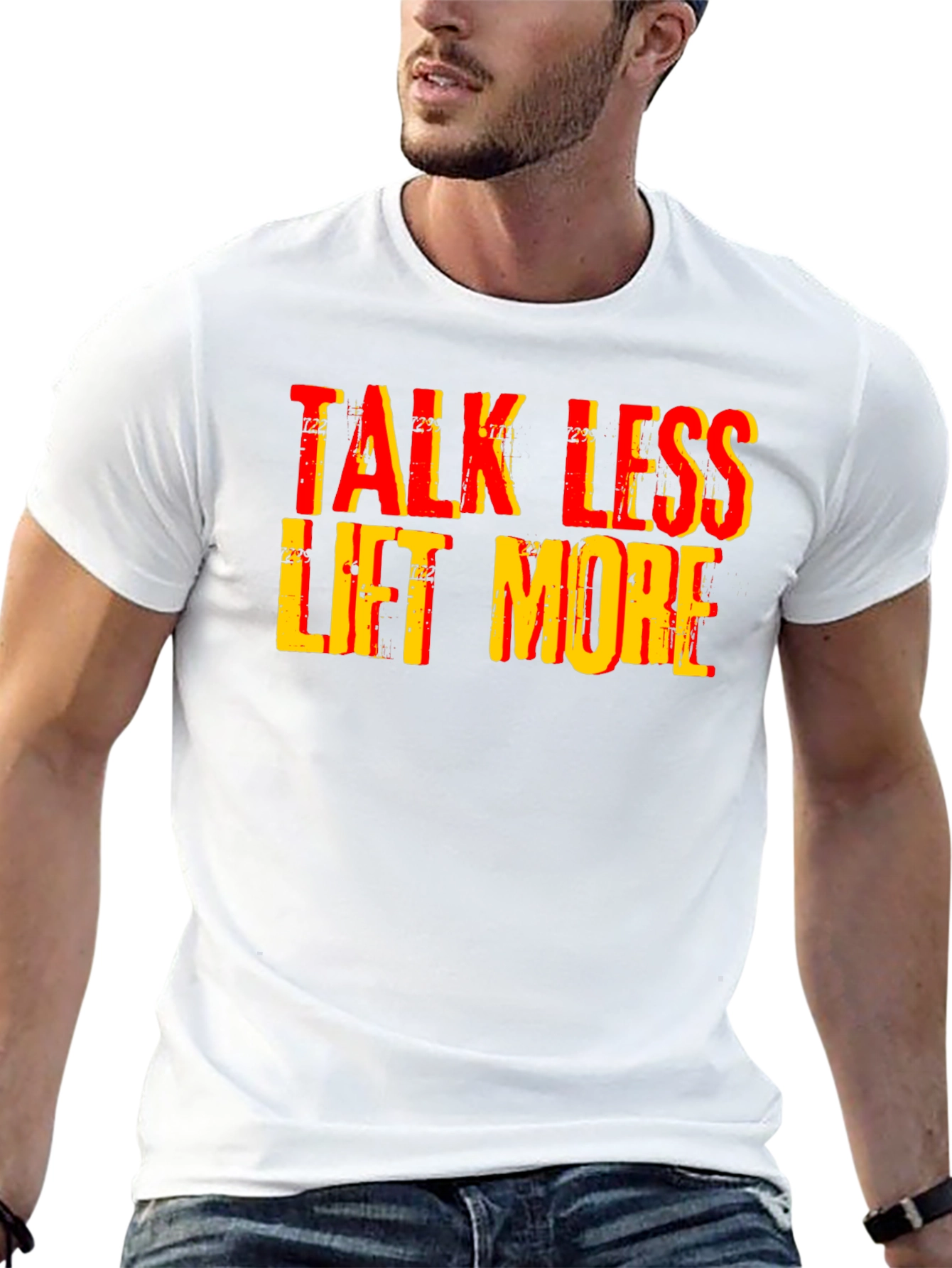 Black Talk Less Lift More Graphic Tee view 13