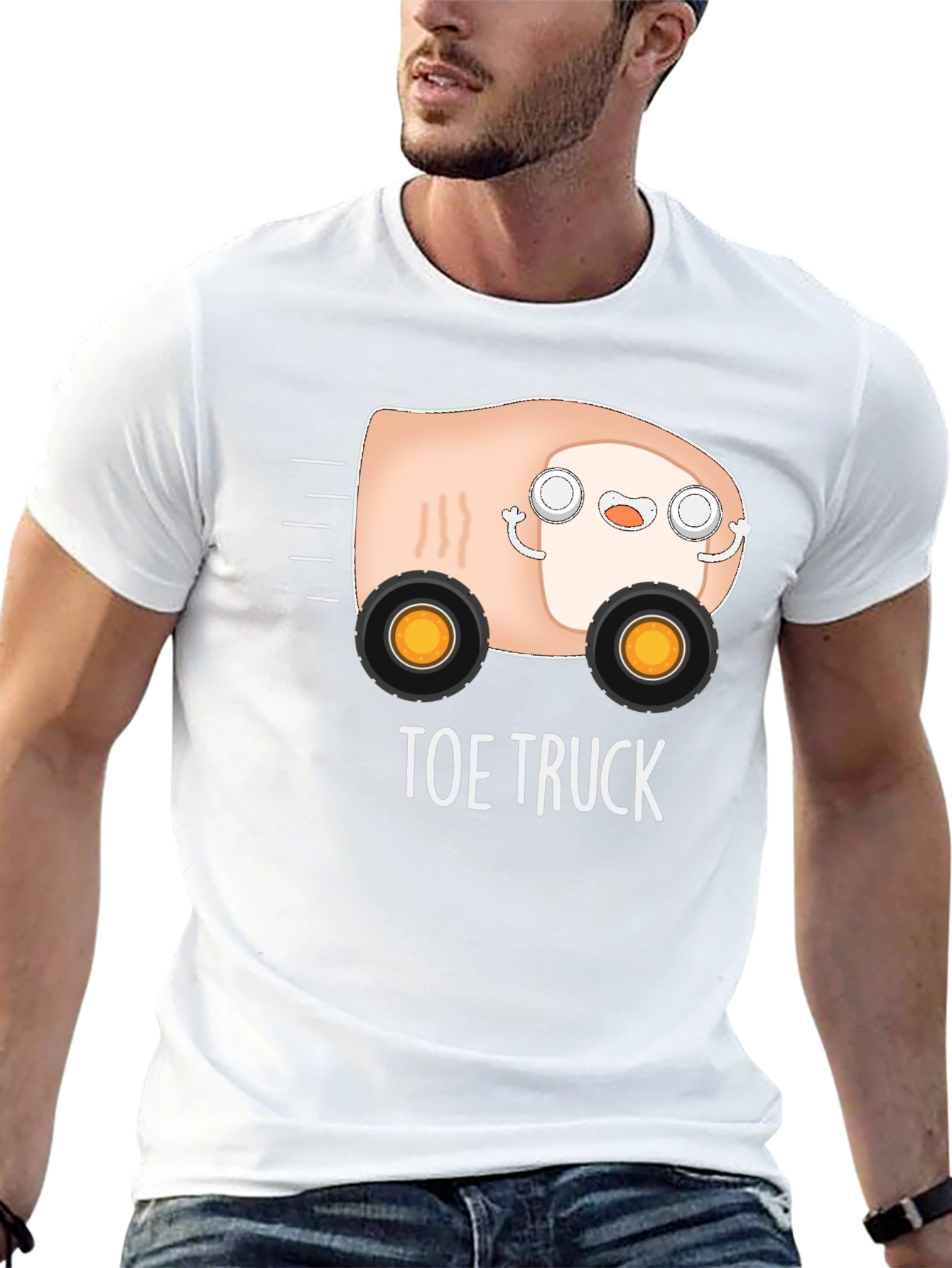 Black Toe Truck Graphic Tee - Funny Pun T-Shirt view 13