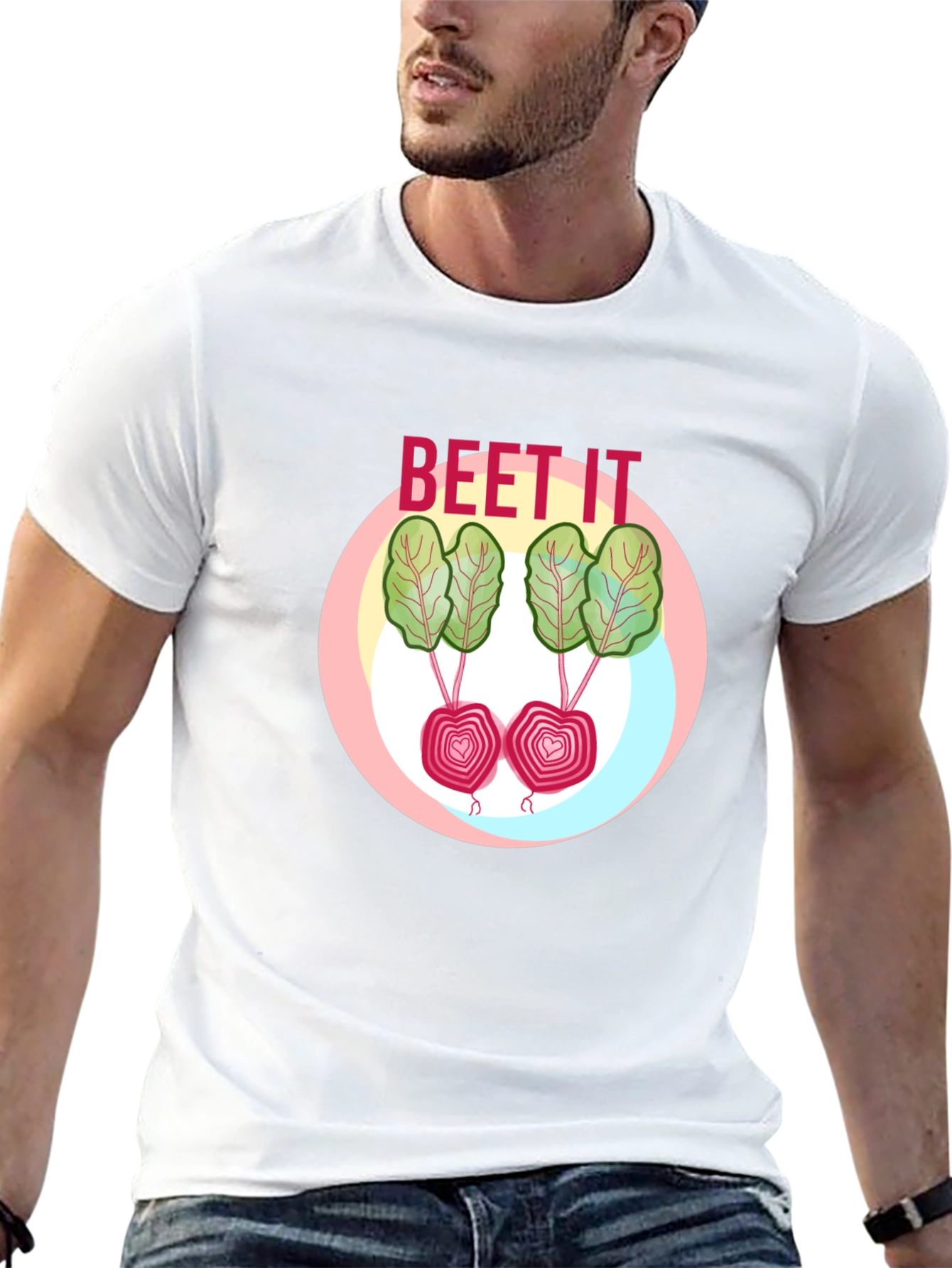 Black Beet It Graphic T-Shirt - Funny Vegetable Pun Tee view 13