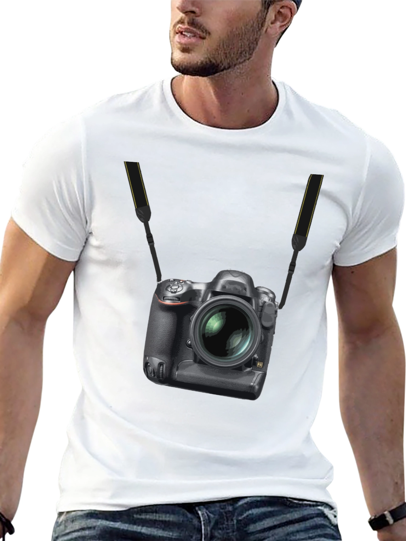 Black Camera Graphic Black T-Shirt view 13