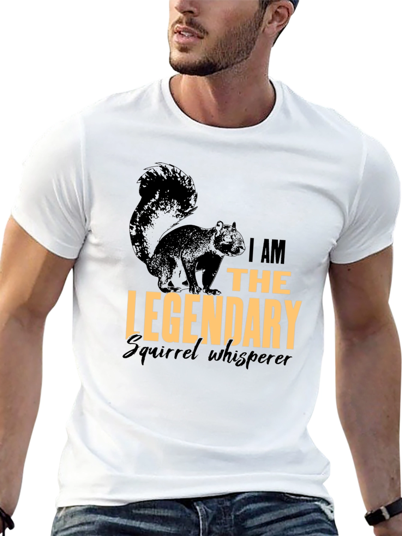 Black Legendary Squirrel Whisperer Graphic Tee view 13