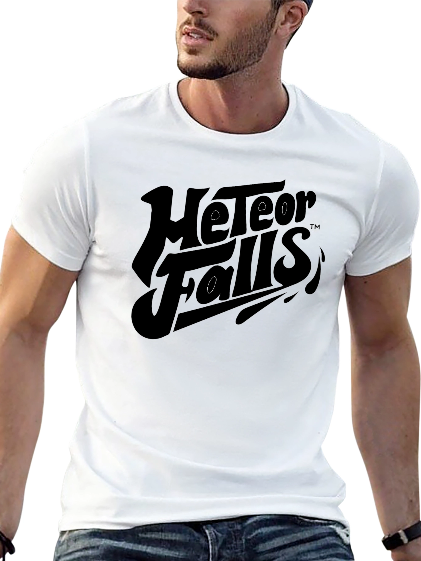 Black Meteor Falls Black Graphic Tee view 13