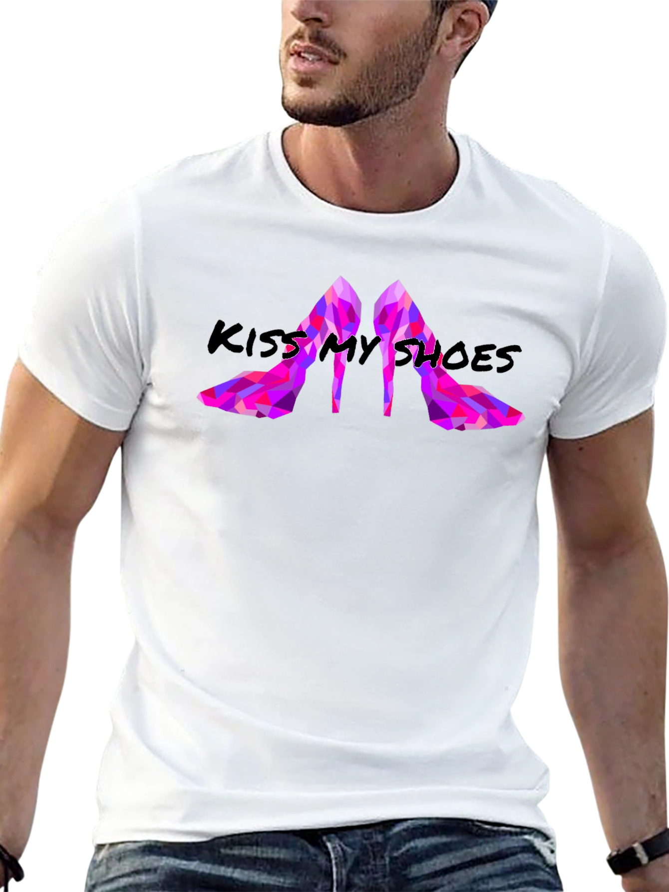 Black Kiss My Shoes Graphic Tee - Stylish & Bold view 13