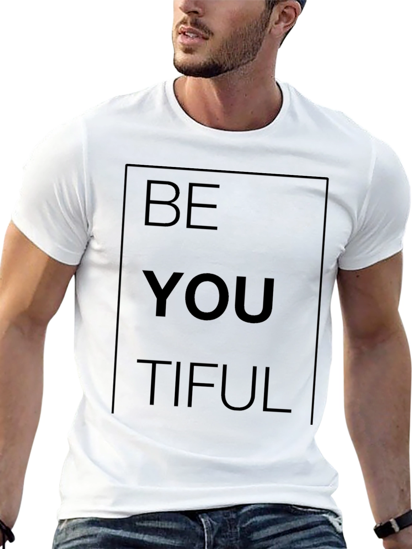 Black Be You Tiful Graphic Tee - Black Casual Shirt view 13