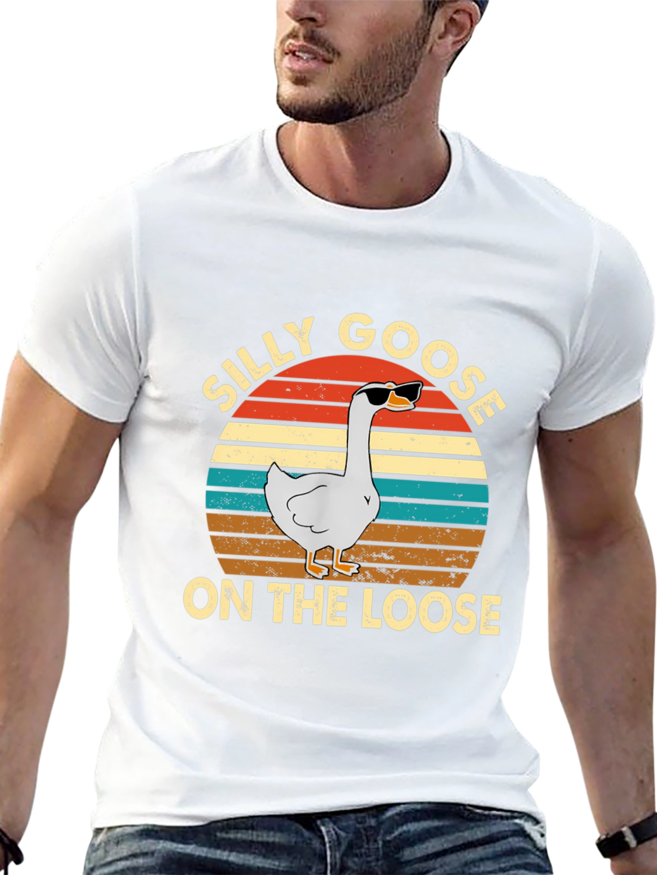 Black Silly Goose On The Loose Graphic T-Shirt view 13
