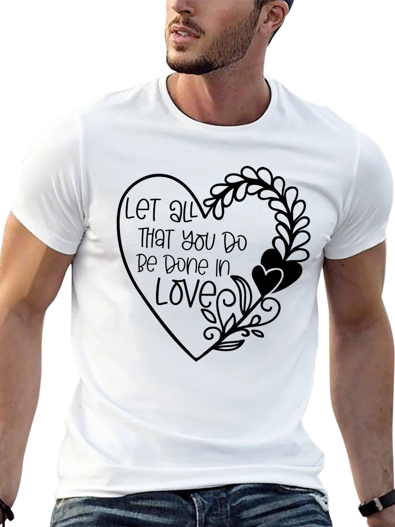 Black Love-Themed Graphic Tee - Inspirational Message view 13