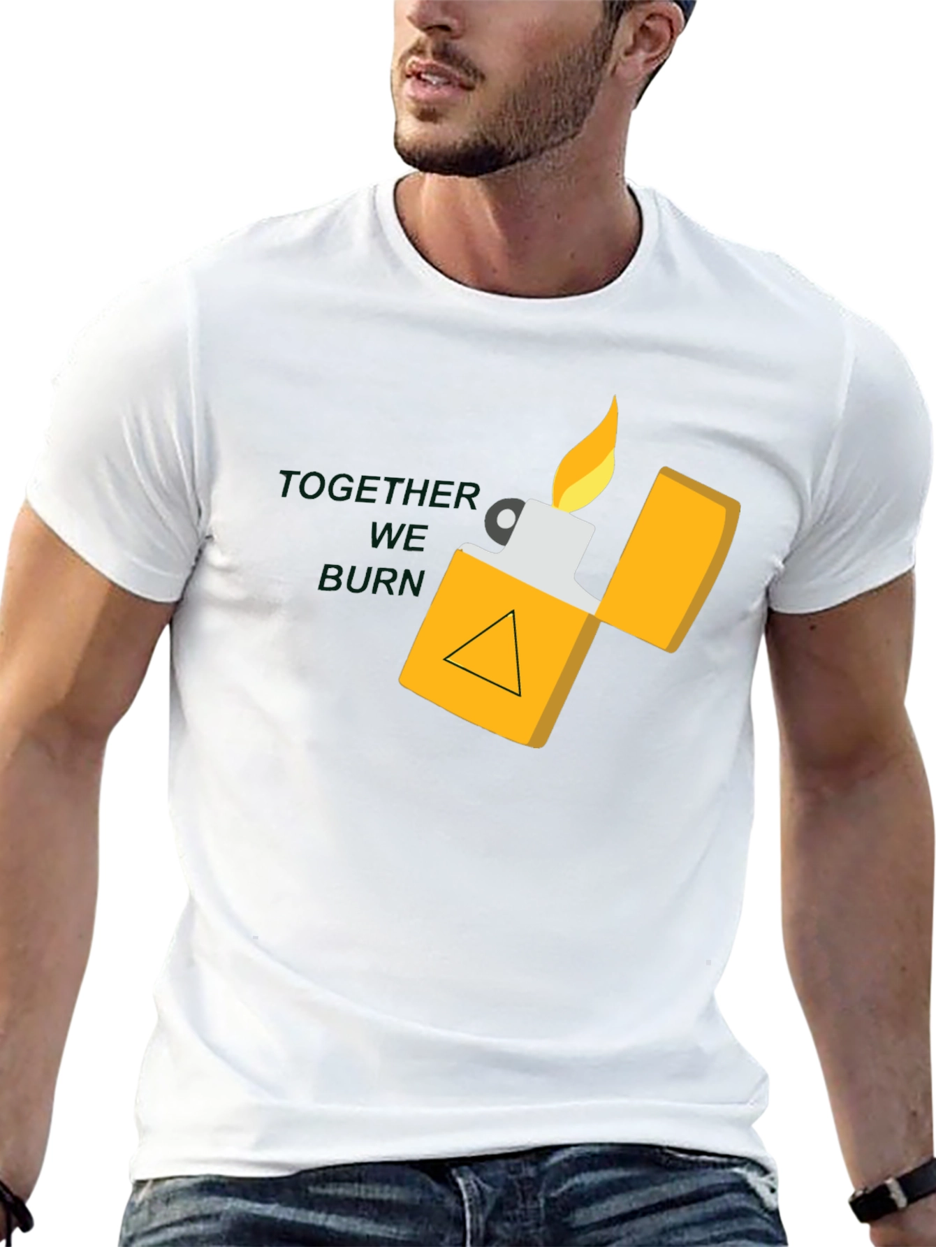 Black Lighter Graphic Tee - Together We Burn Shirt view 13
