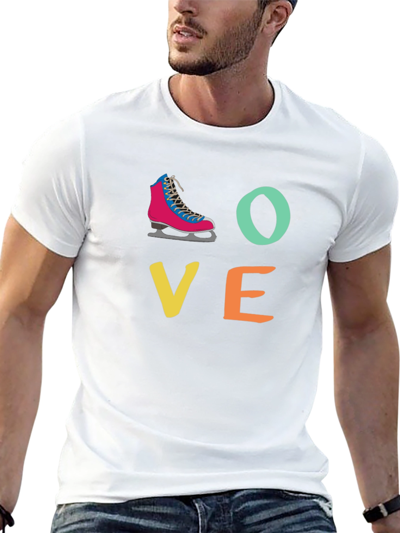 Black Love Ice Skating T-Shirt view 13