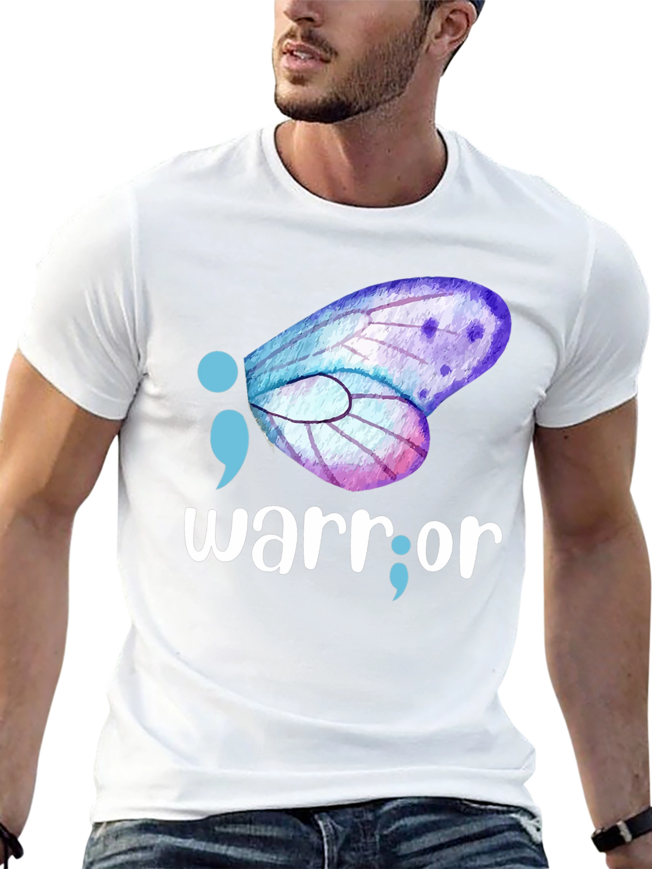 Black Warrior Semipcolon Butterfly Graphic Tee view 13