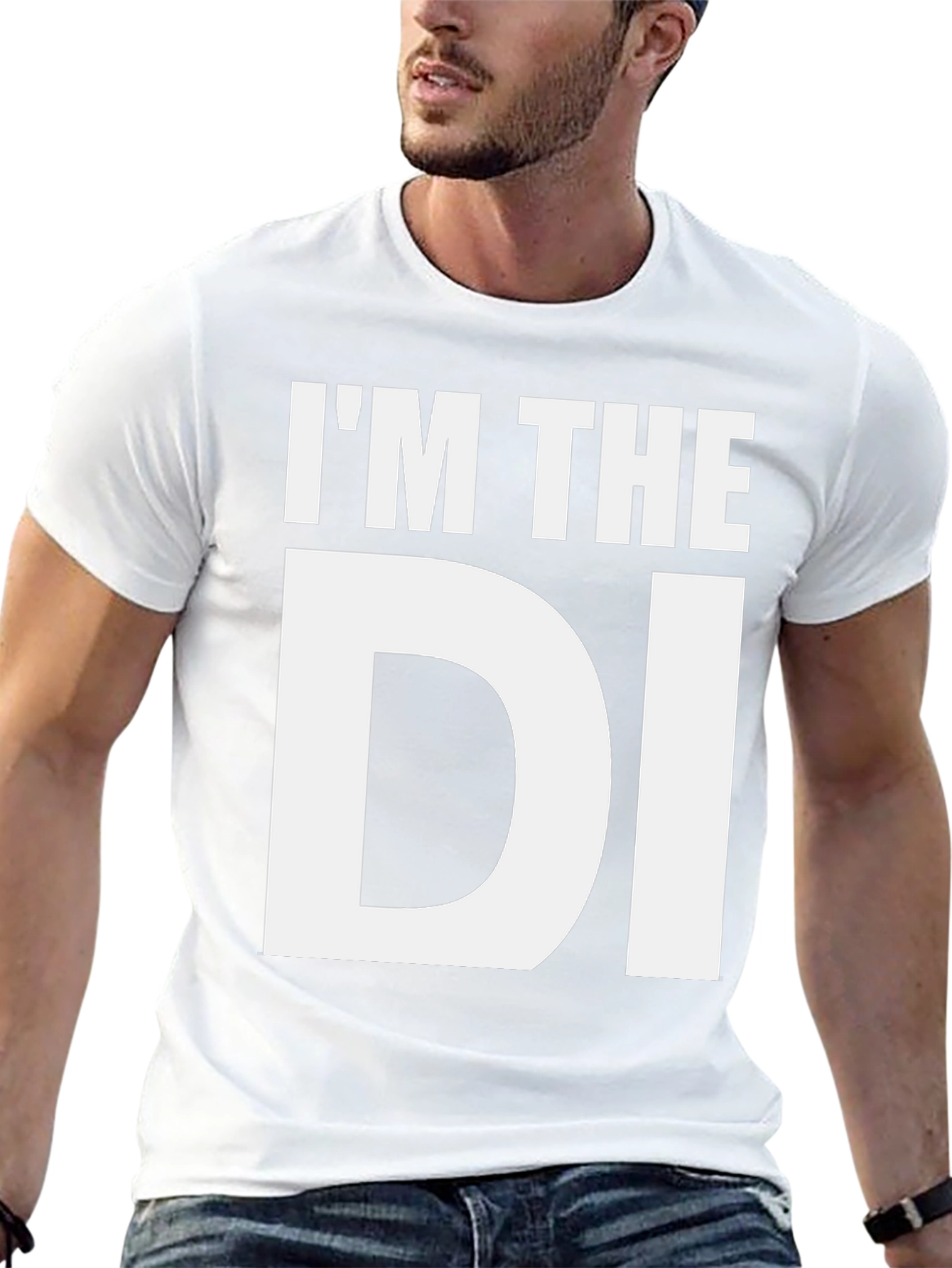 Black I'm The DI Black T-Shirt Funny Graphic Tee view 13