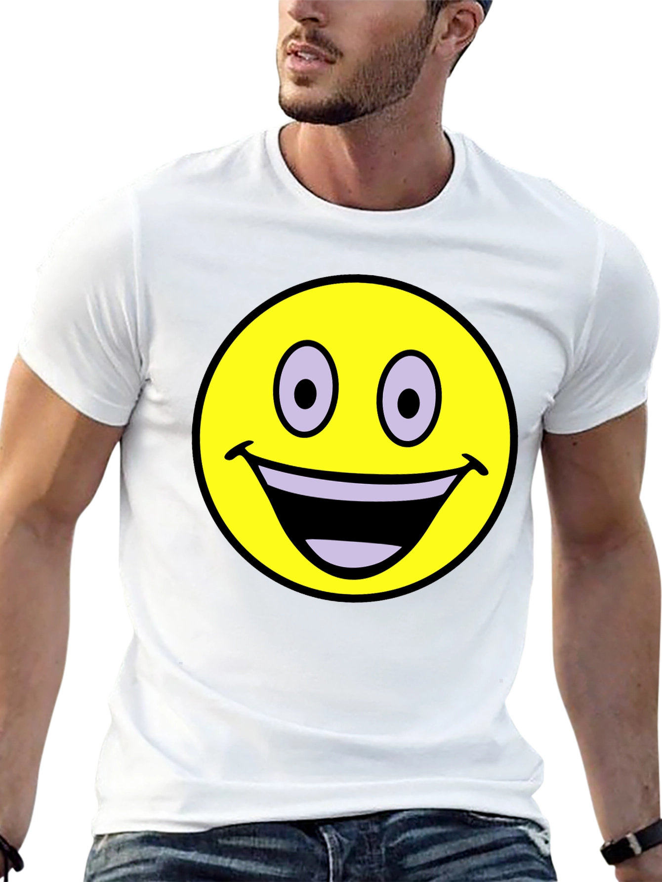 Black Smiley Face Graphic T-Shirt - Black view 13