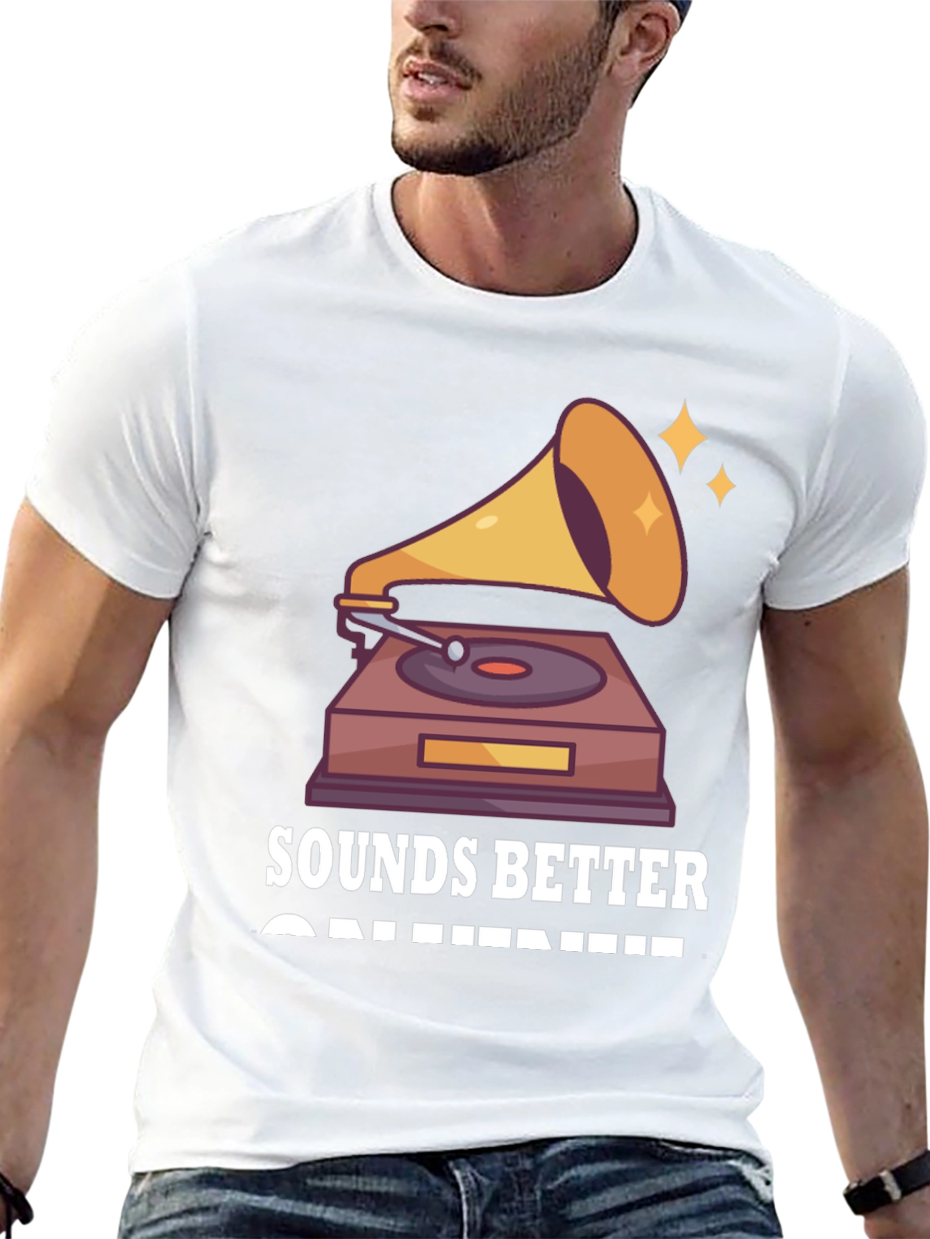 Black Sounds Better on Vinyl T-Shirt view 13