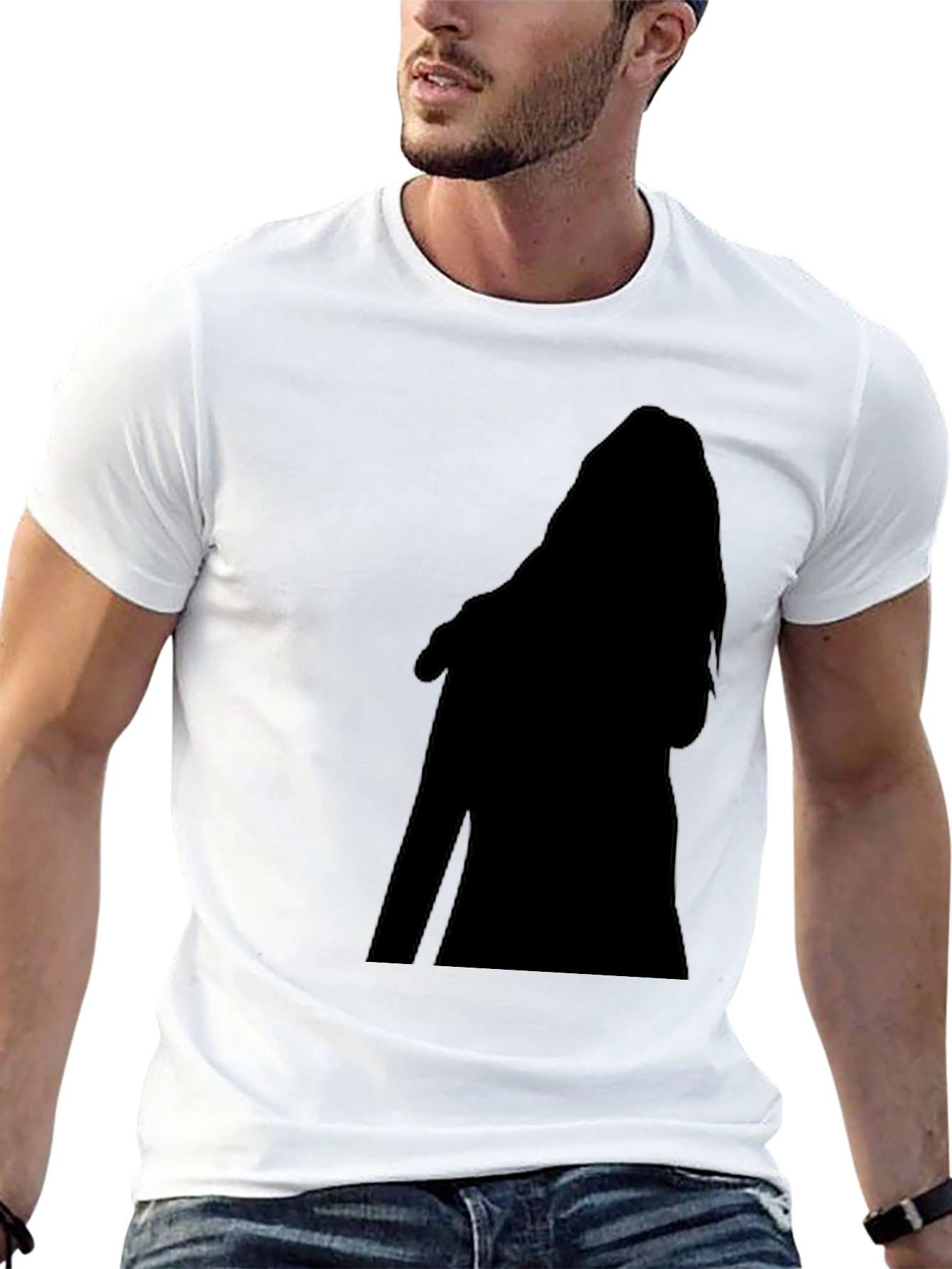 Black Silhouette Graphic Print Tee - Casual Comfort view 13