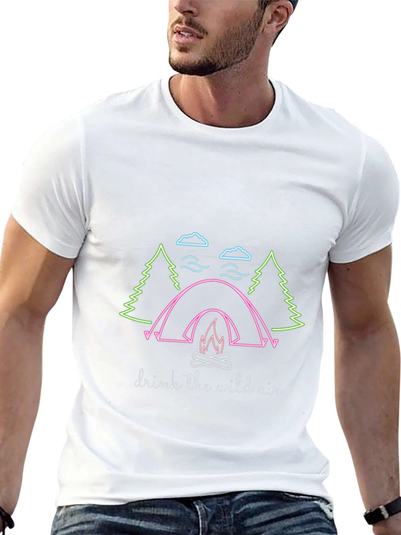 Camping Graphic Tee - Drink the Wild Air - 13