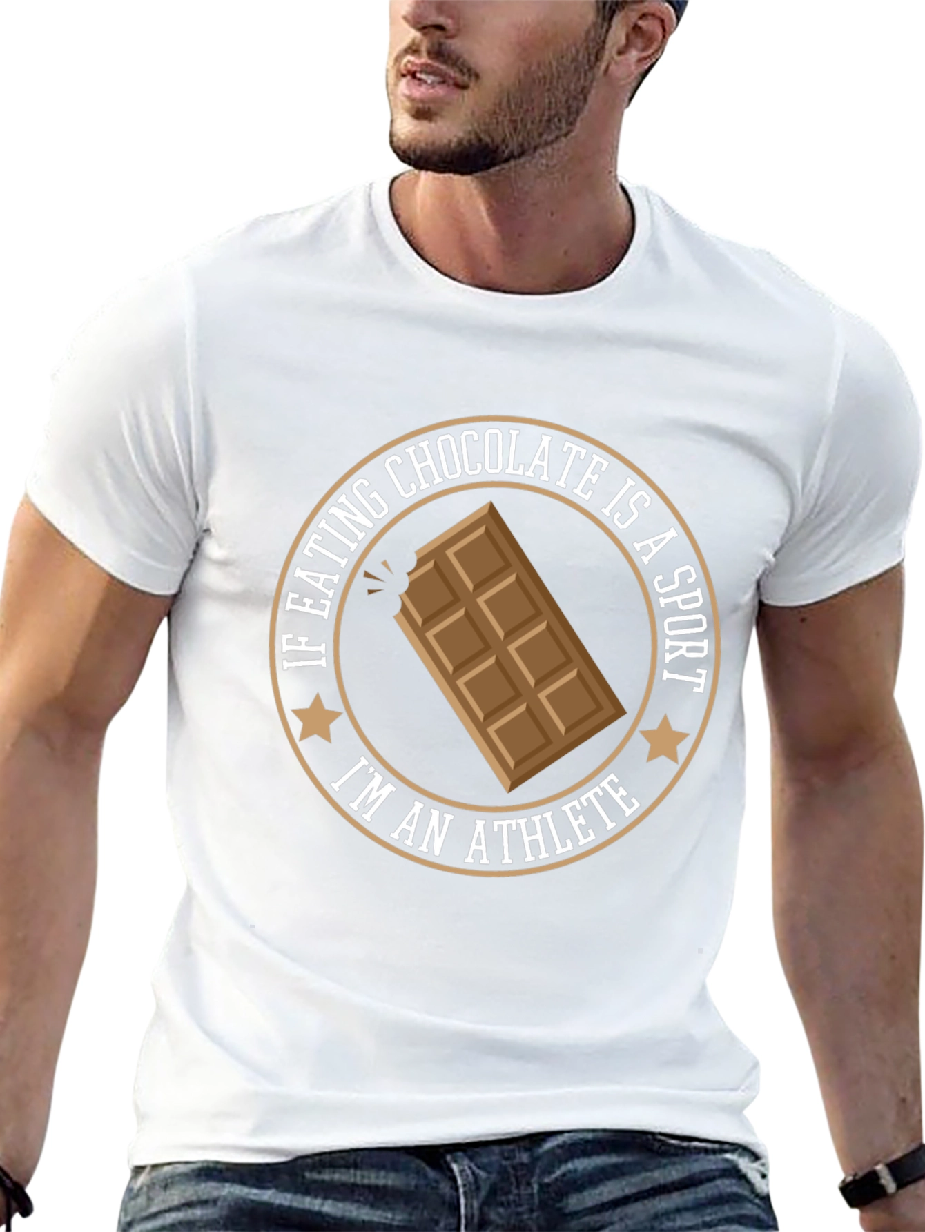 Black Chocolate Lover Athlete T-Shirt view 13