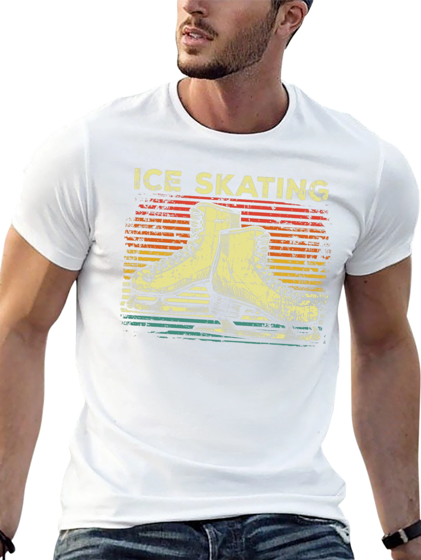 Black Retro Ice Skating T-Shirt view 13