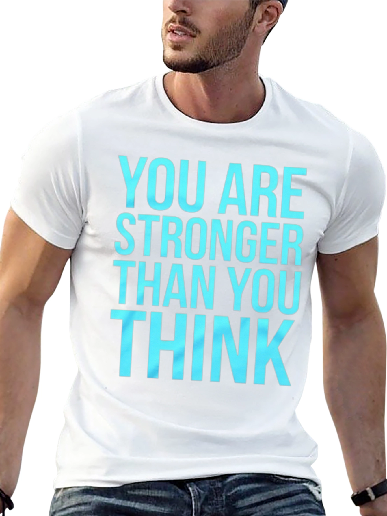 Black Inspirational Tee: You Are Stronger Than You Think view 13
