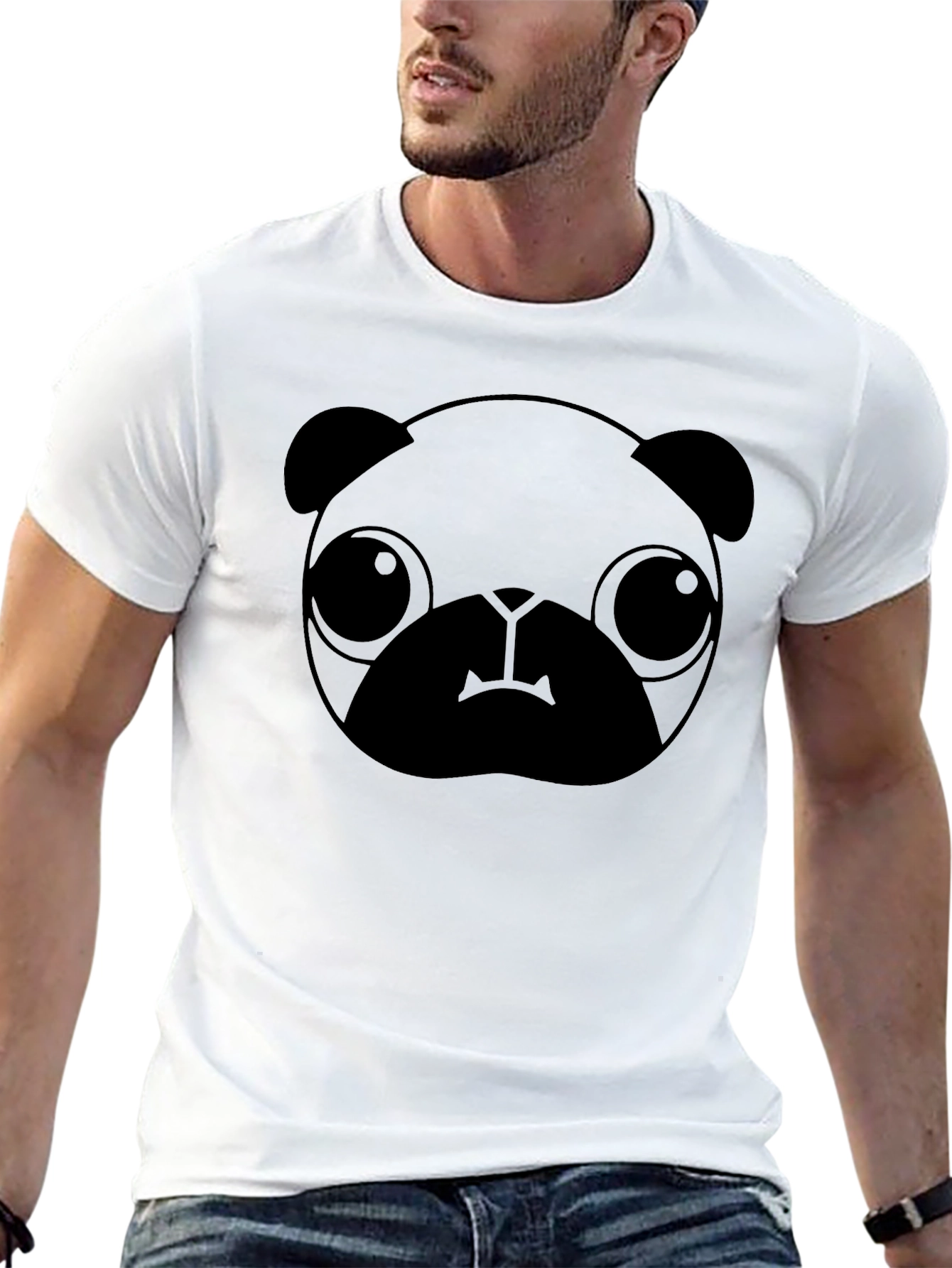 Black Black Pug Graphic Tee - Casual Style view 13