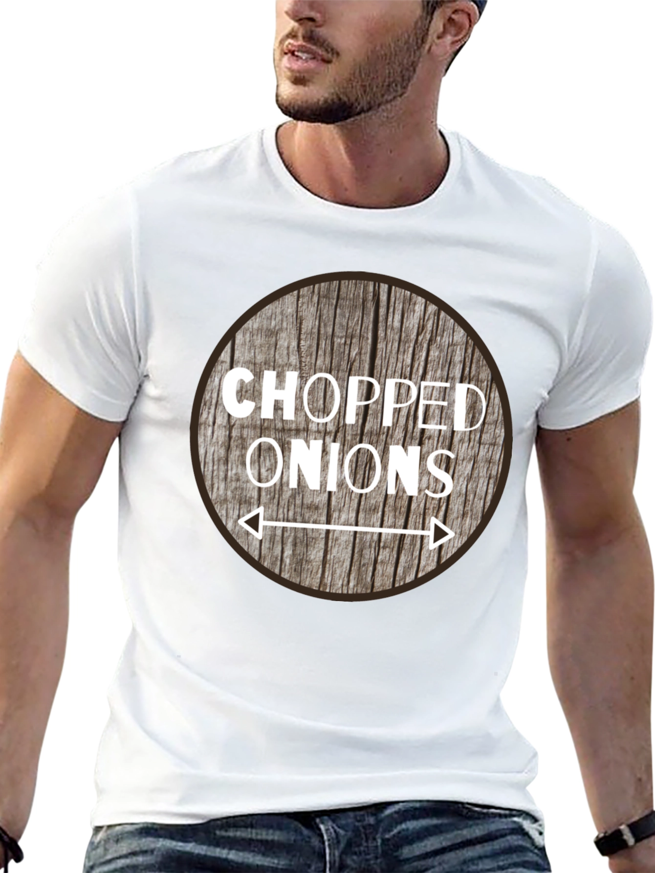 Chopped Onions Graphic Tee - Novelty Food Shirt - 13