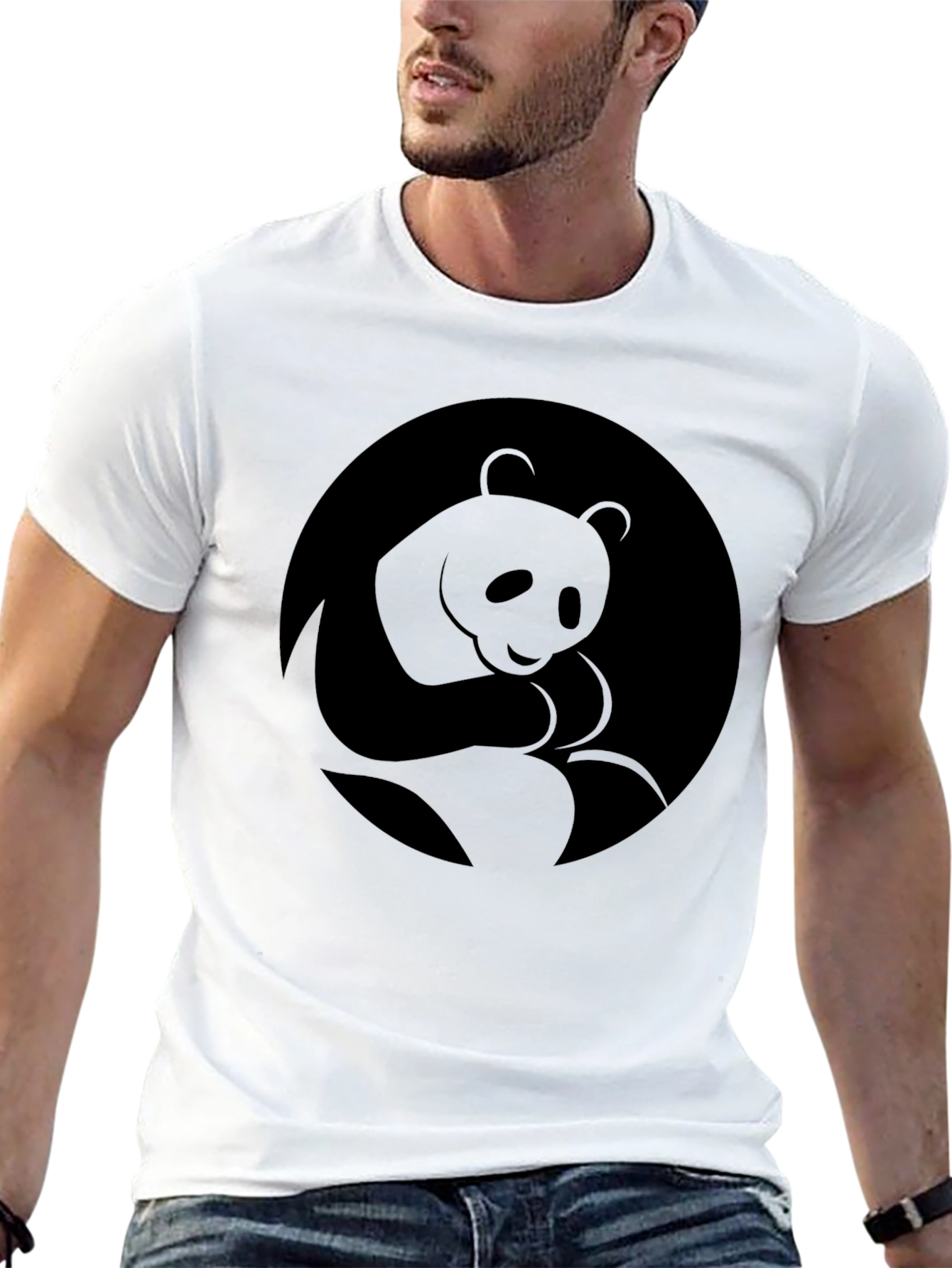 Black Black Panda Graphic Tee - Modern Style view 13